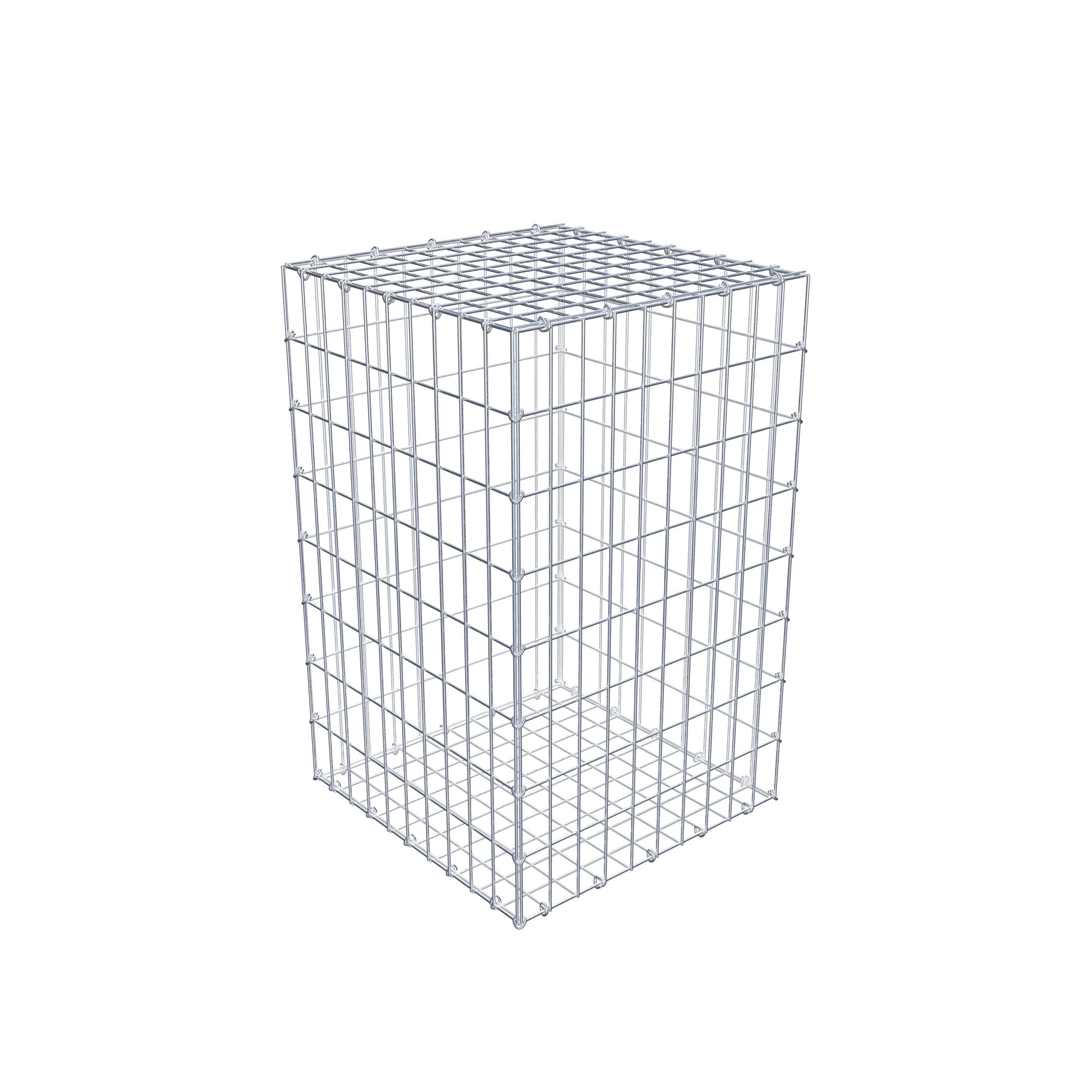 Gabbione 80 cm x 50 cm x 50 cm (L x H x P), maglia 5 cm x 10 cm, anello a C