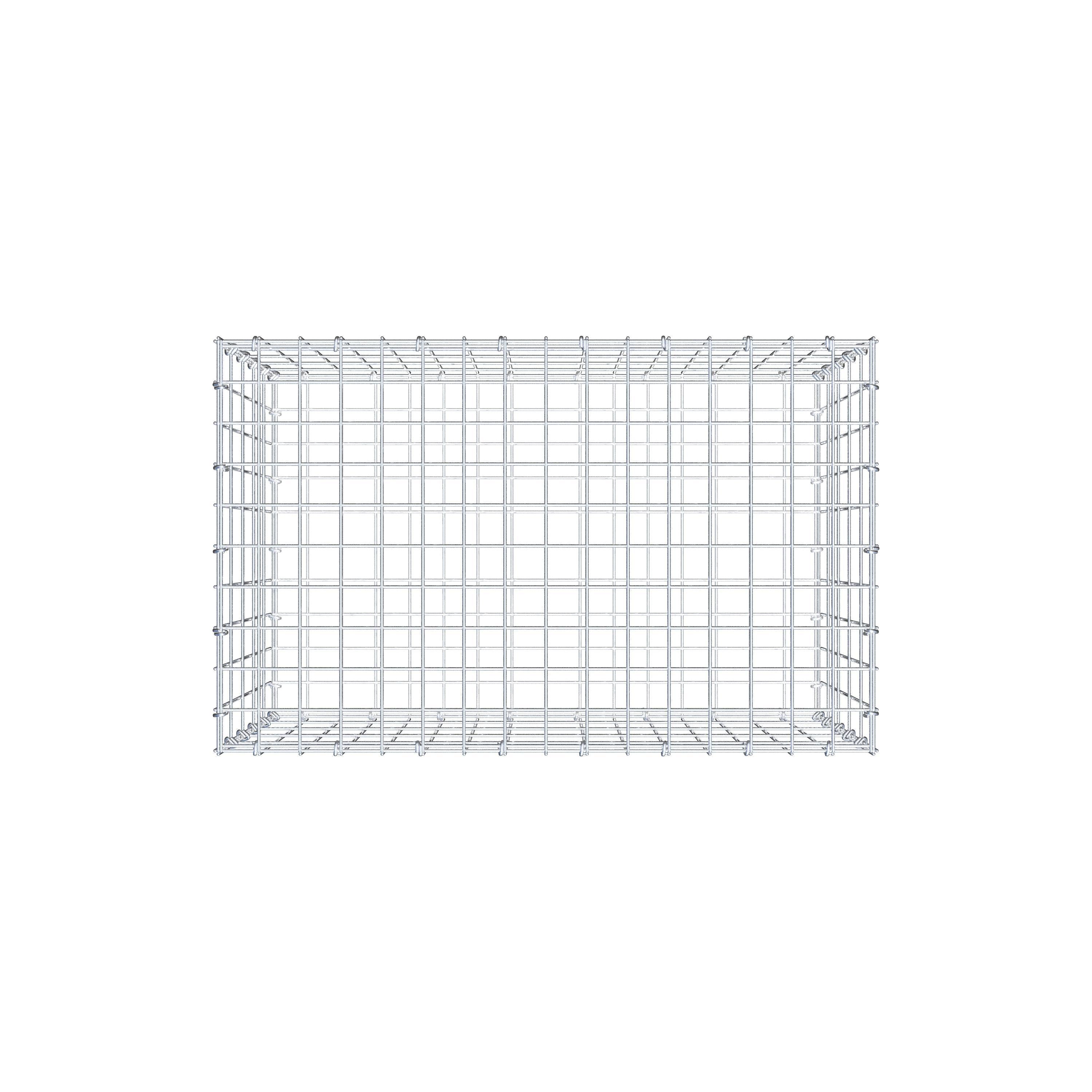 Gabbione 80 cm x 50 cm x 50 cm (L x H x P), maglia 5 cm x 10 cm, anello a C