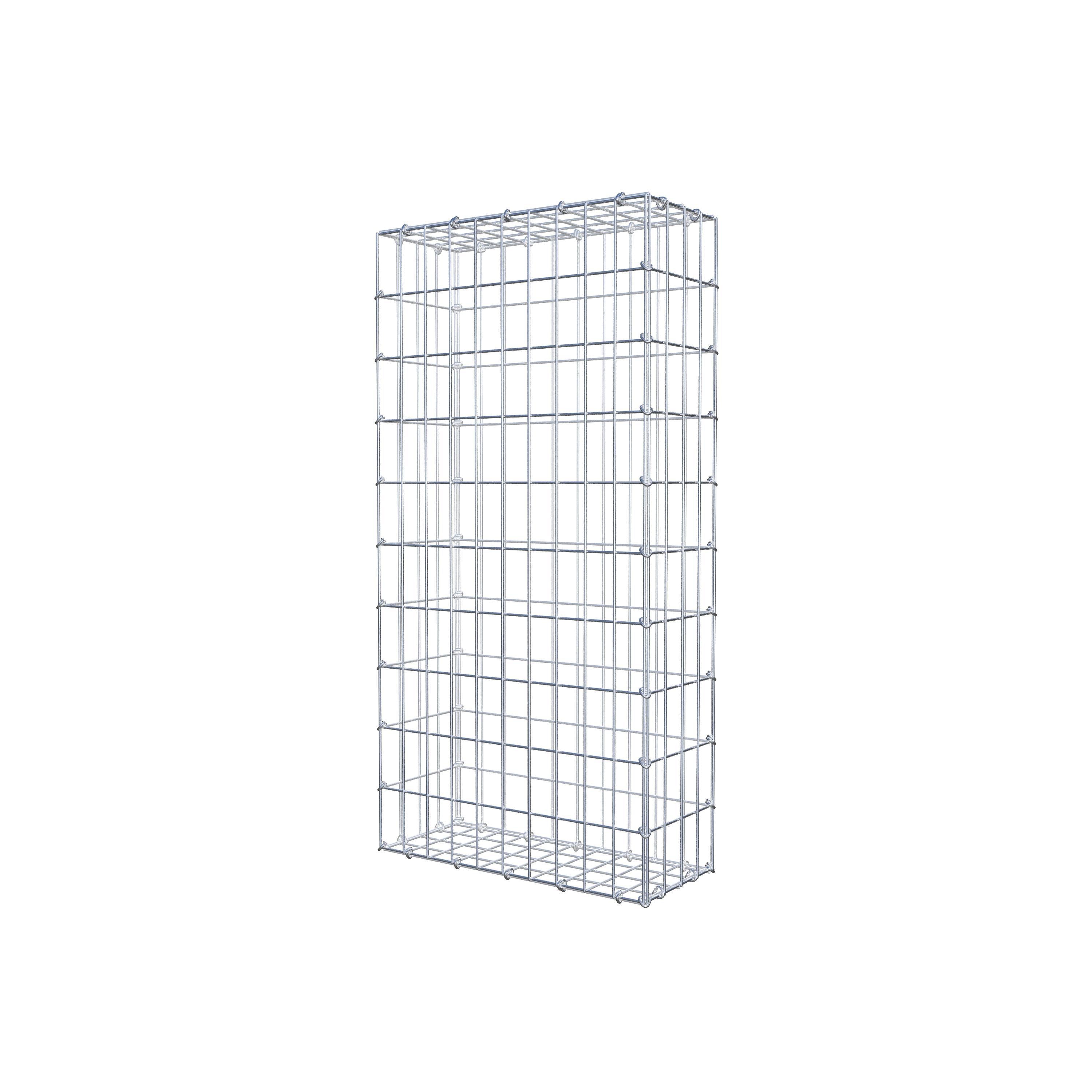 Gabbione 100 cm x 20 cm x 50 cm (L x H x P), maglia 5 cm x 10 cm, anello a C