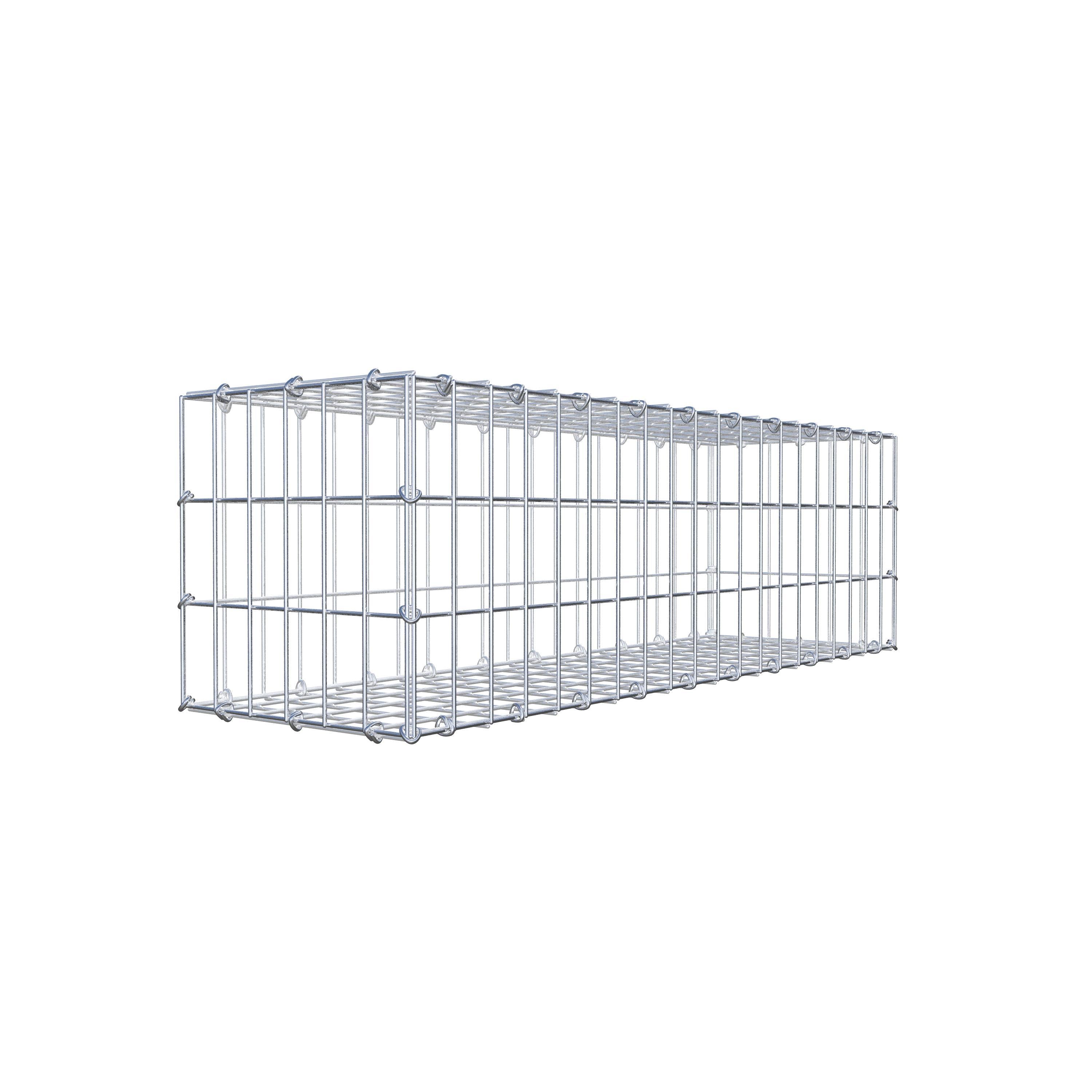 Gabion 100 cm x 30 cm x 30 cm (L x H x D), maskstorlek 5 cm x 10 cm, C-ring