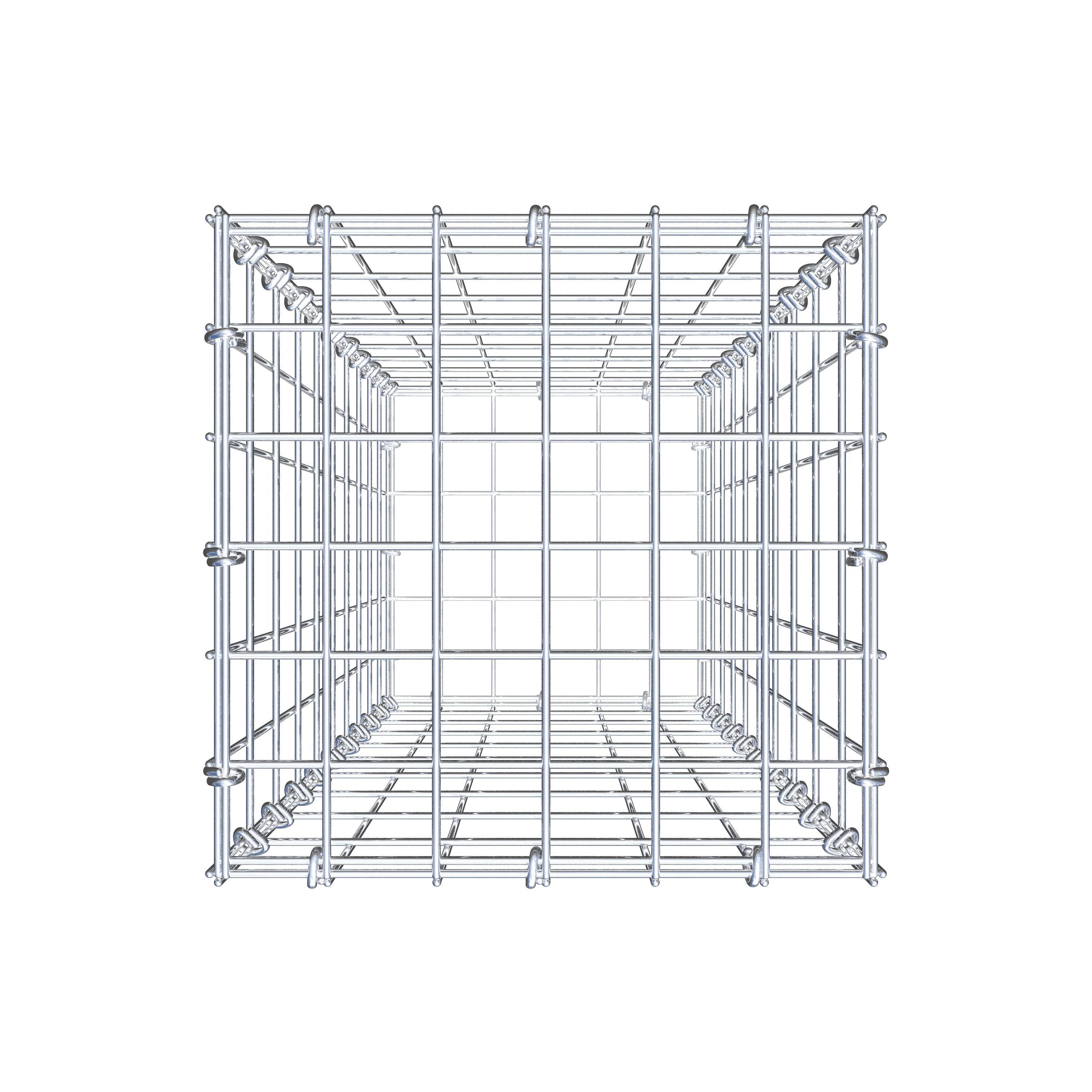 Gabion 100 cm x 30 cm x 30 cm (L x H x D), maskstorlek 5 cm x 10 cm, C-ring