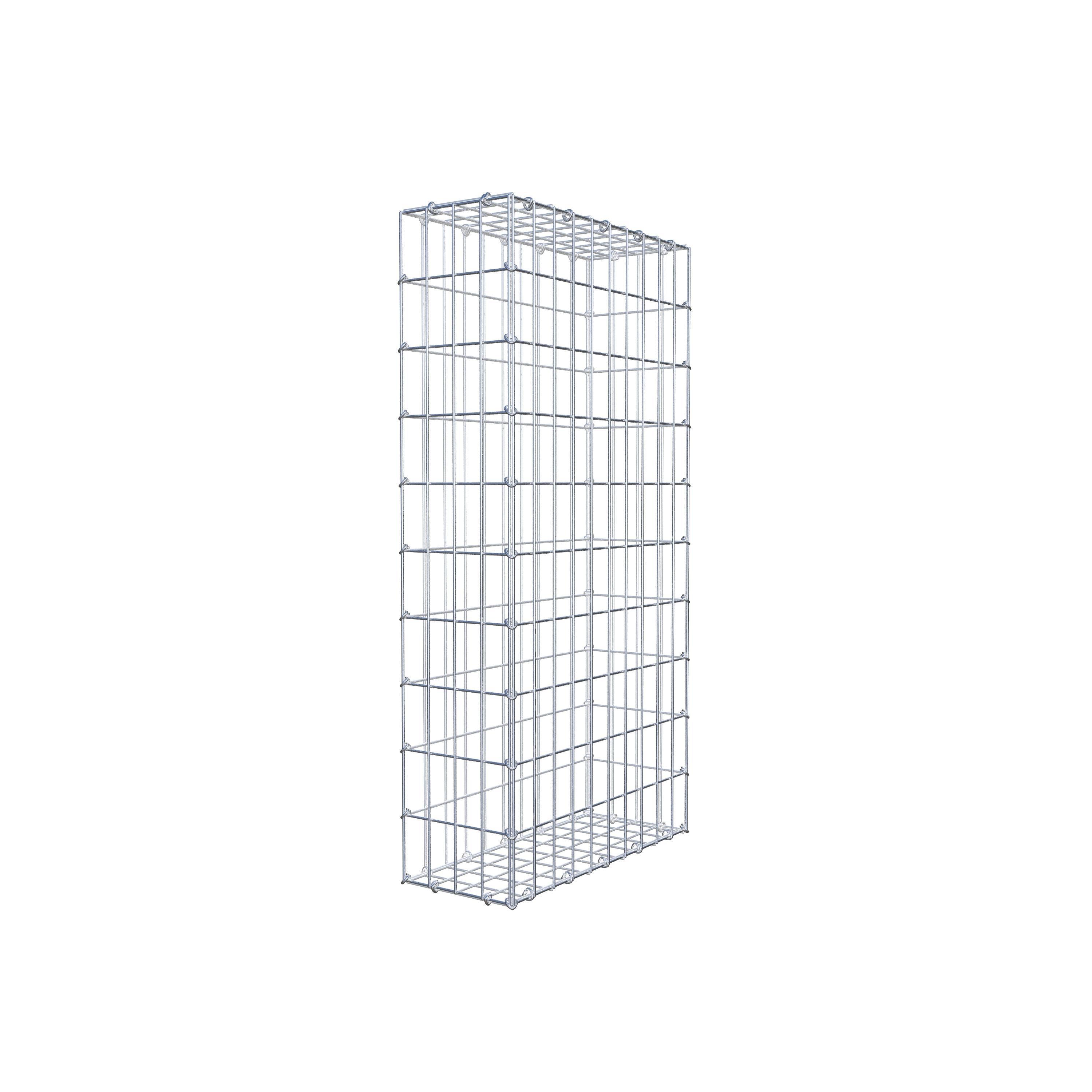 Gabião 100 cm x 50 cm x 20 cm (C x A x P), malhagem 5 cm x 10 cm, anel C
