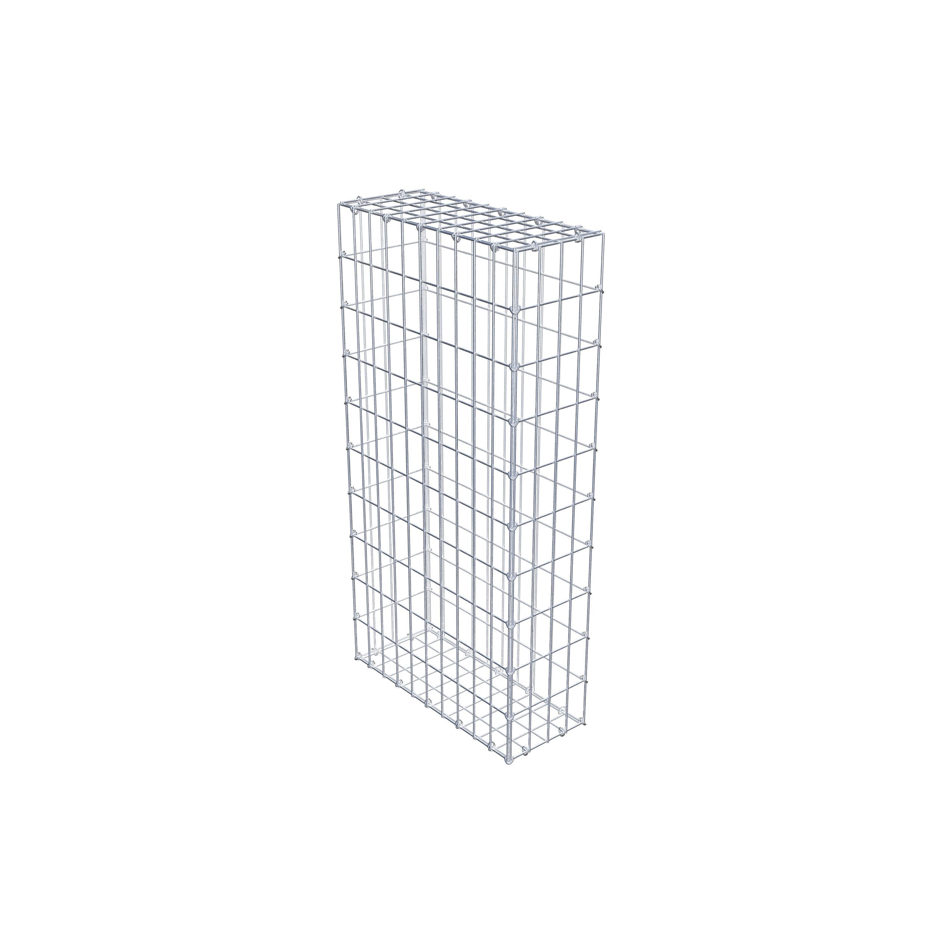 Gabião 100 cm x 50 cm x 20 cm (C x A x P), malhagem 5 cm x 10 cm, anel C