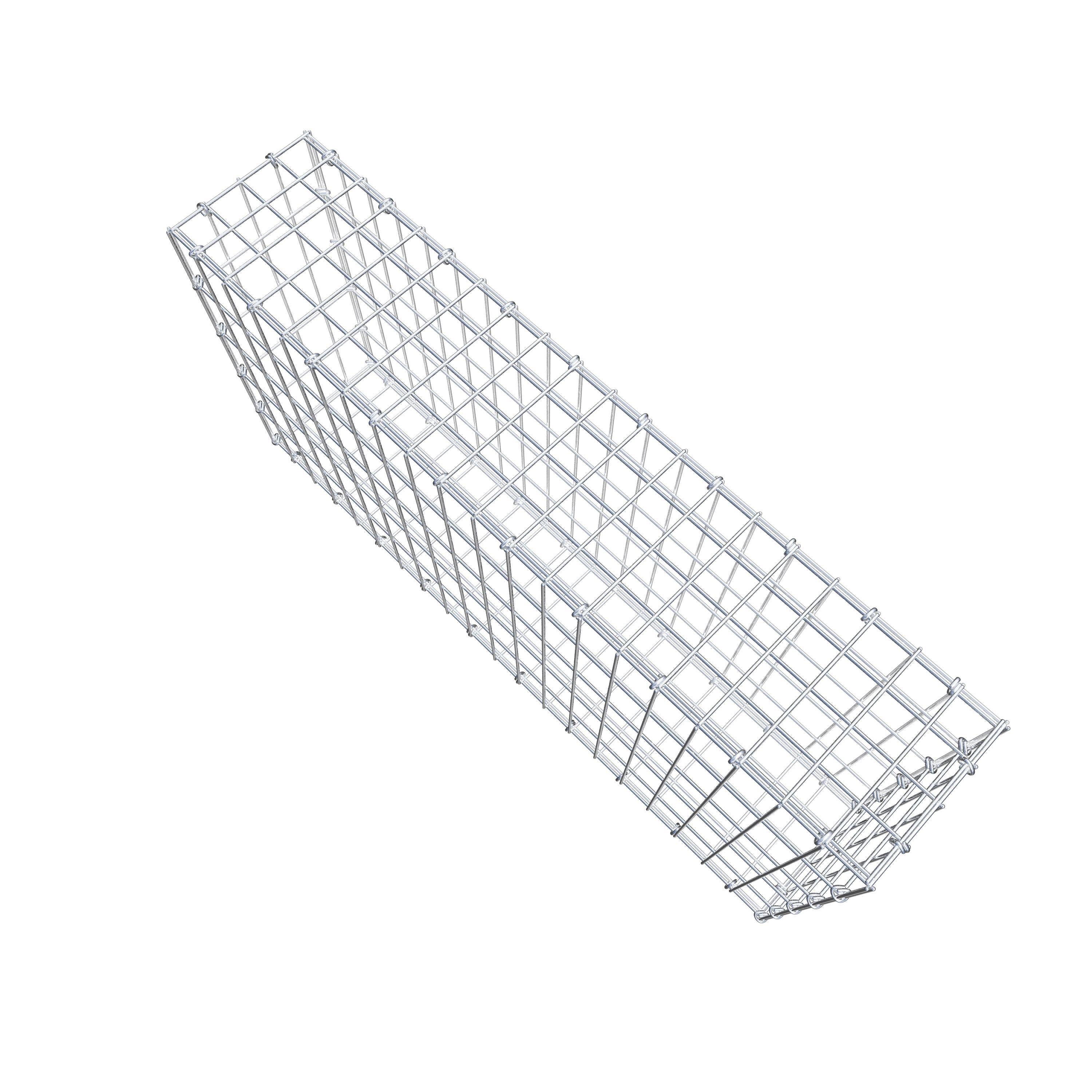 Gabião 100 cm x 50 cm x 20 cm (C x A x P), malhagem 5 cm x 10 cm, anel C