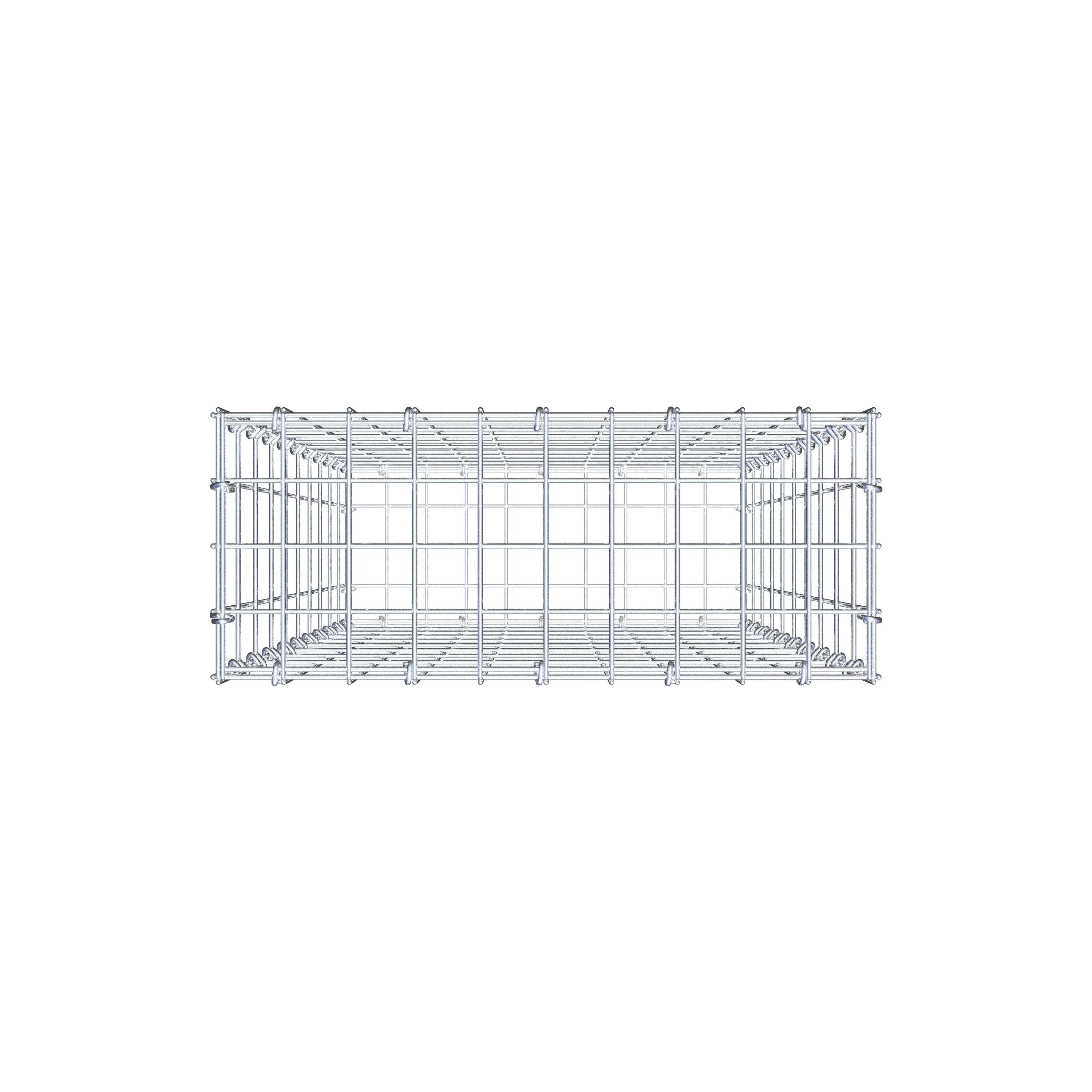 Gabião 100 cm x 50 cm x 20 cm (C x A x P), malhagem 5 cm x 10 cm, anel C
