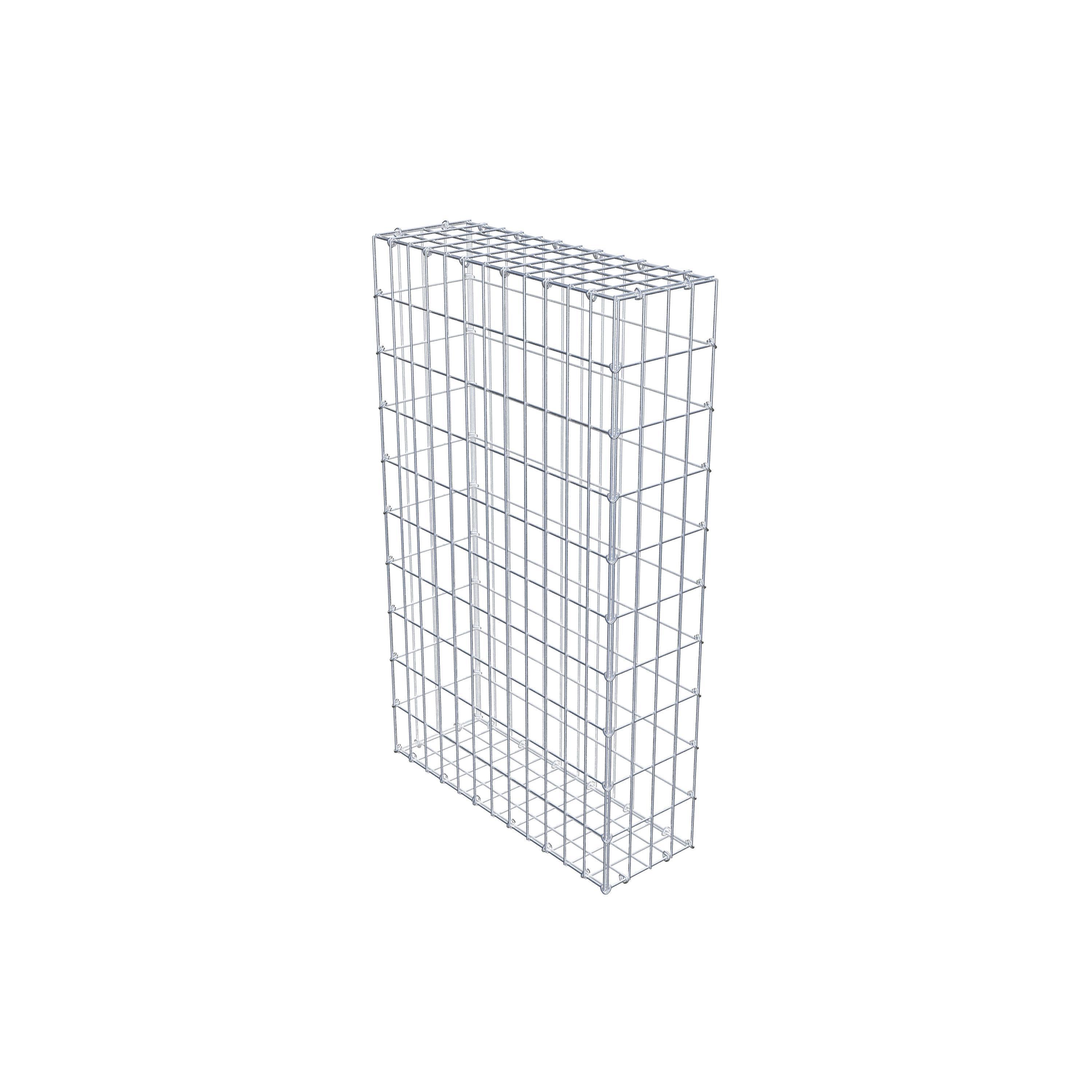 Gabione 100 cm x 60 cm x 20 cm (L x H x T), Maschenweite 5 cm x 10 cm, C-Ring