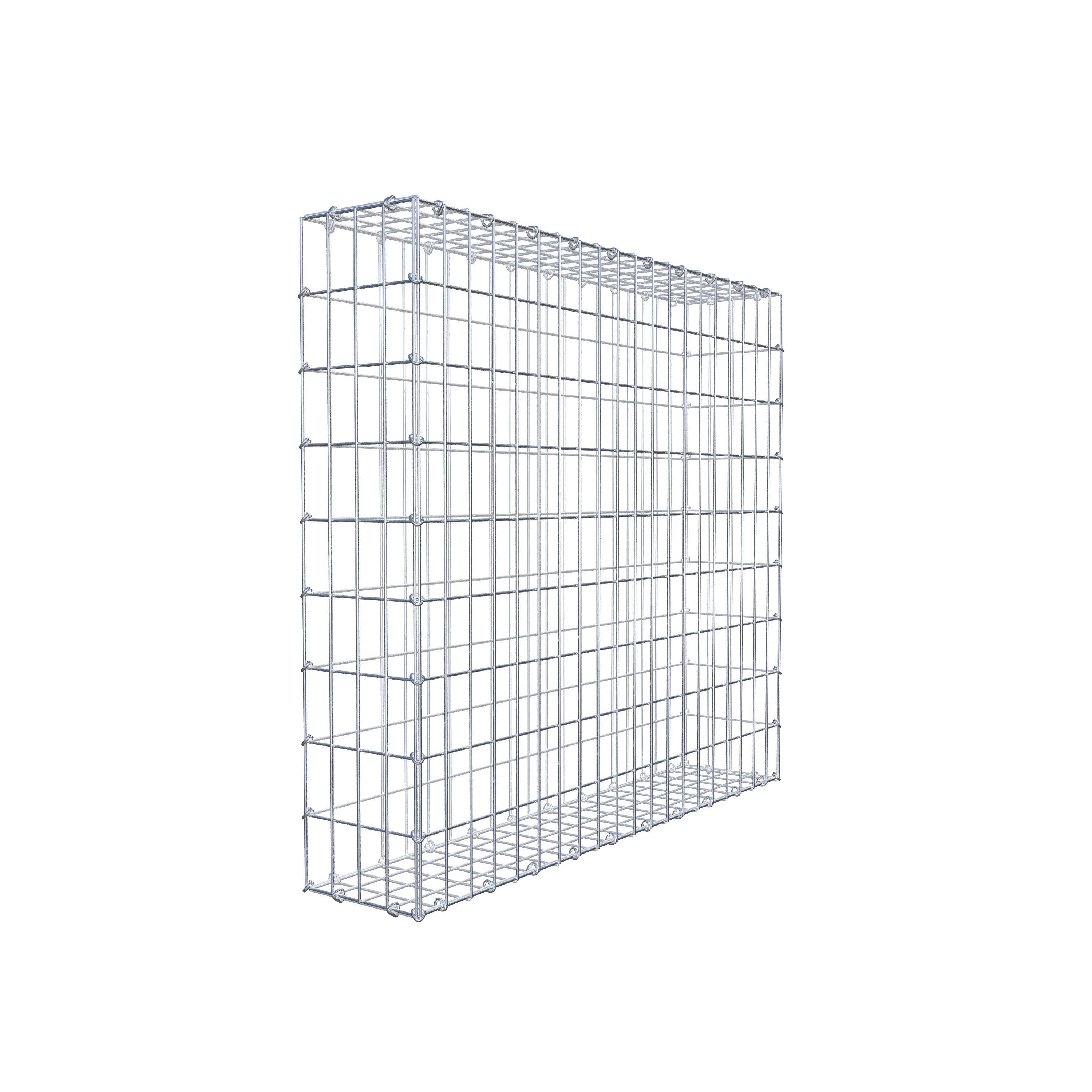Gabbione 100 cm x 90 cm x 20 cm (L x H x P), maglia 5 cm x 10 cm, anello a C