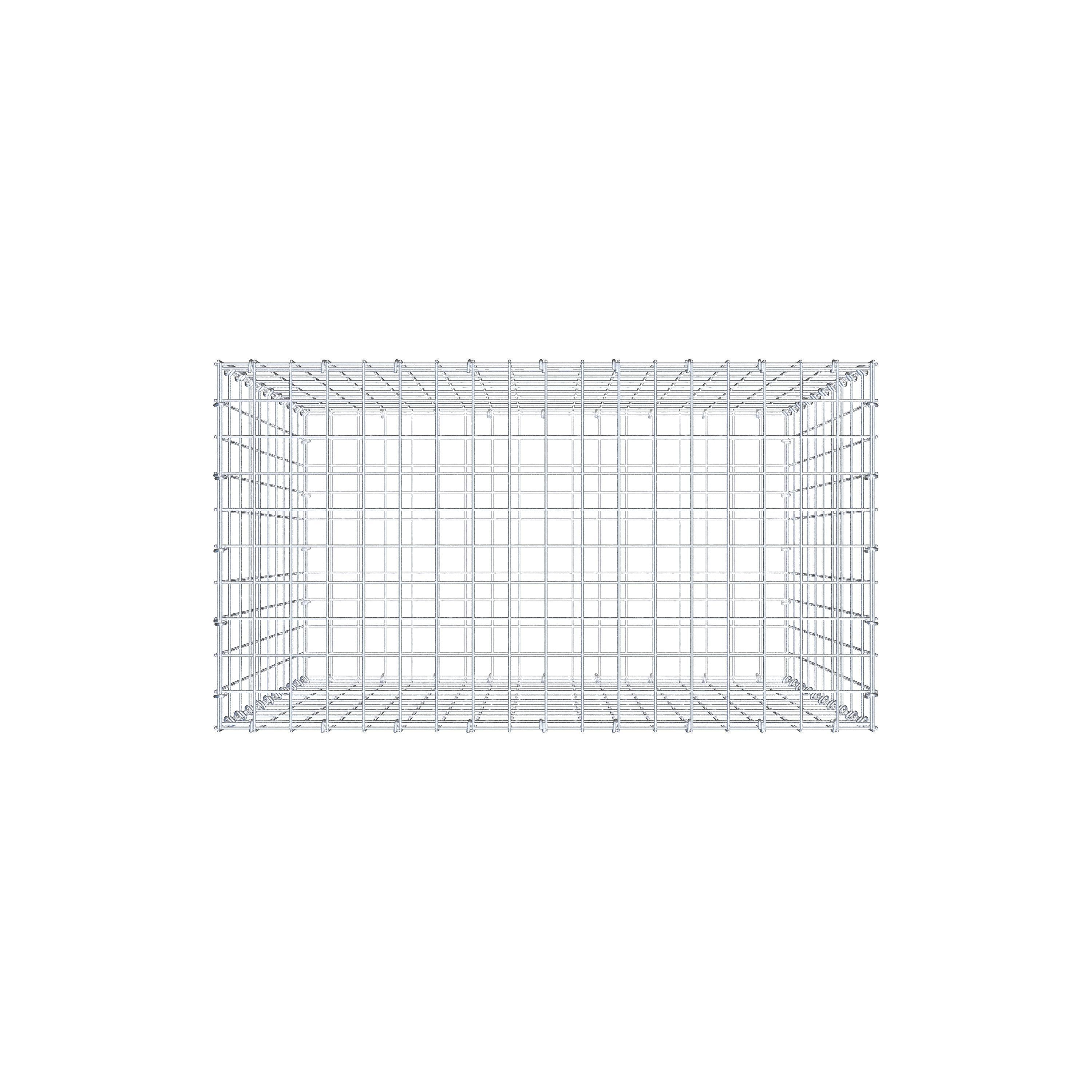 Gabione 100 cm x 90 cm x 50 cm (L x H x T), Maschenweite 5 cm x 10 cm, C-Ring