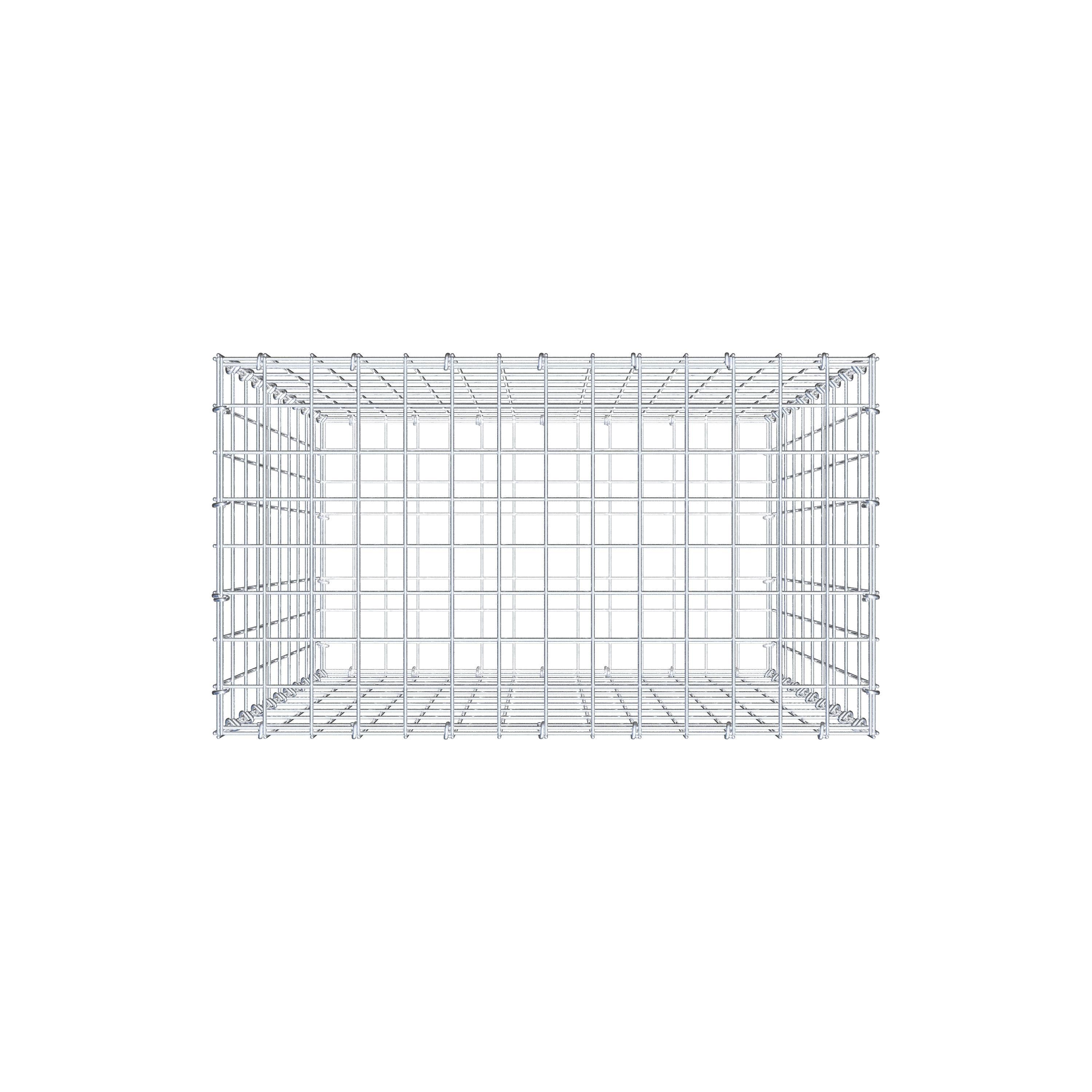 Gabião 100 cm x 70 cm x 40 cm (C x A x P), malhagem 5 cm x 10 cm, anel C
