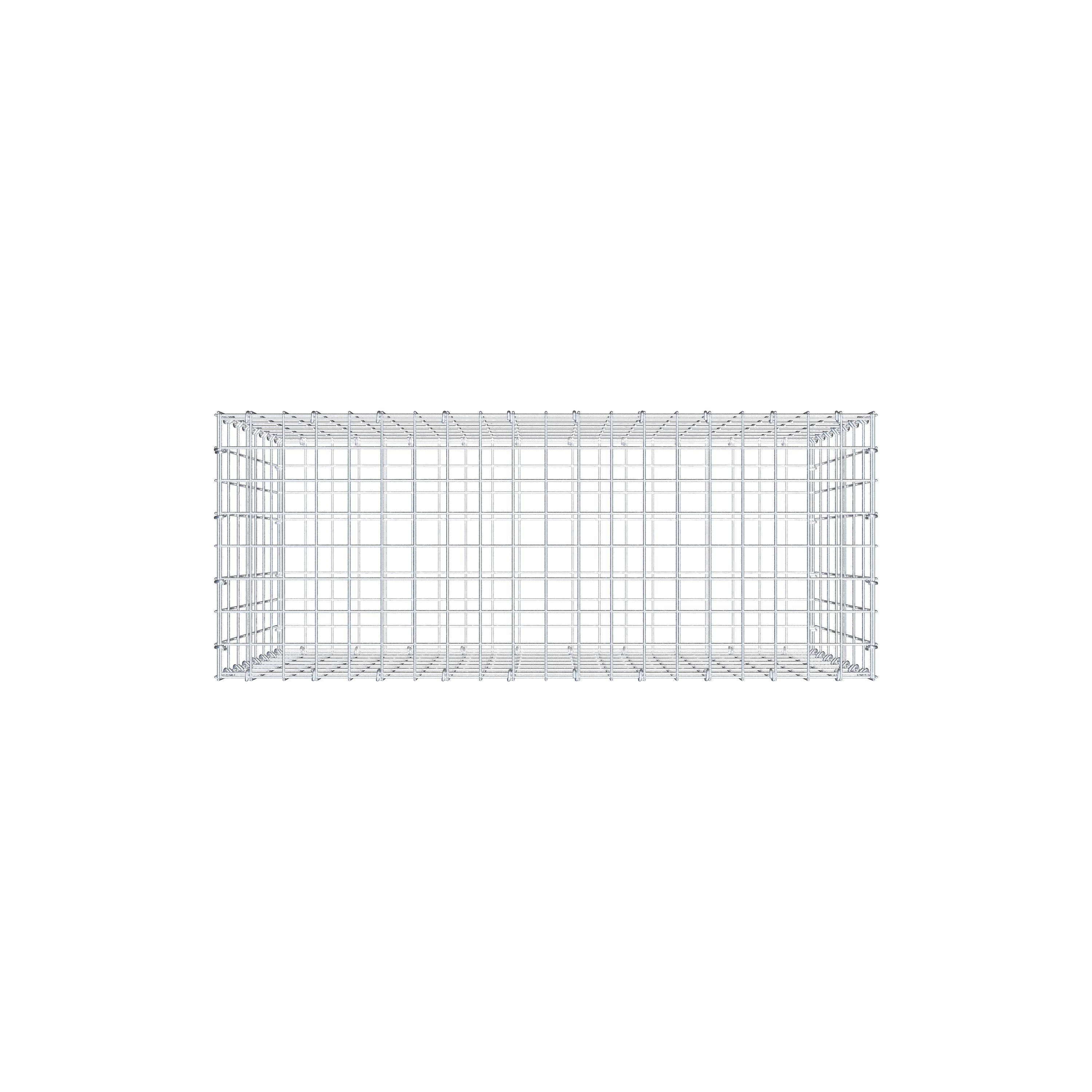 Gabião 100 cm x 70 cm x 40 cm (C x A x P), malhagem 5 cm x 10 cm, anel C