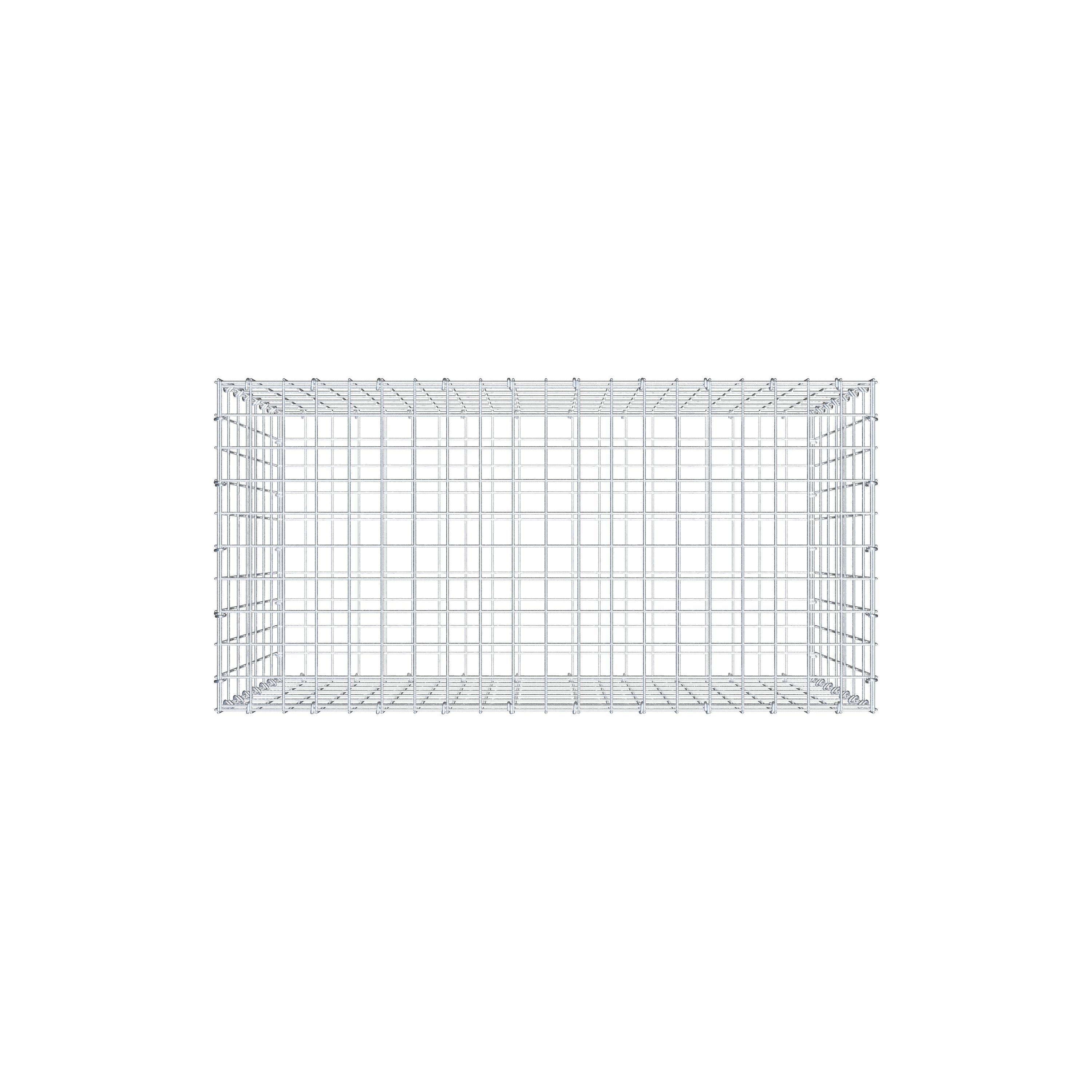 Schanskorf 100 cm x 70 cm x 50 cm (L x H x D), maaswijdte 5 cm x 10 cm, C-ring