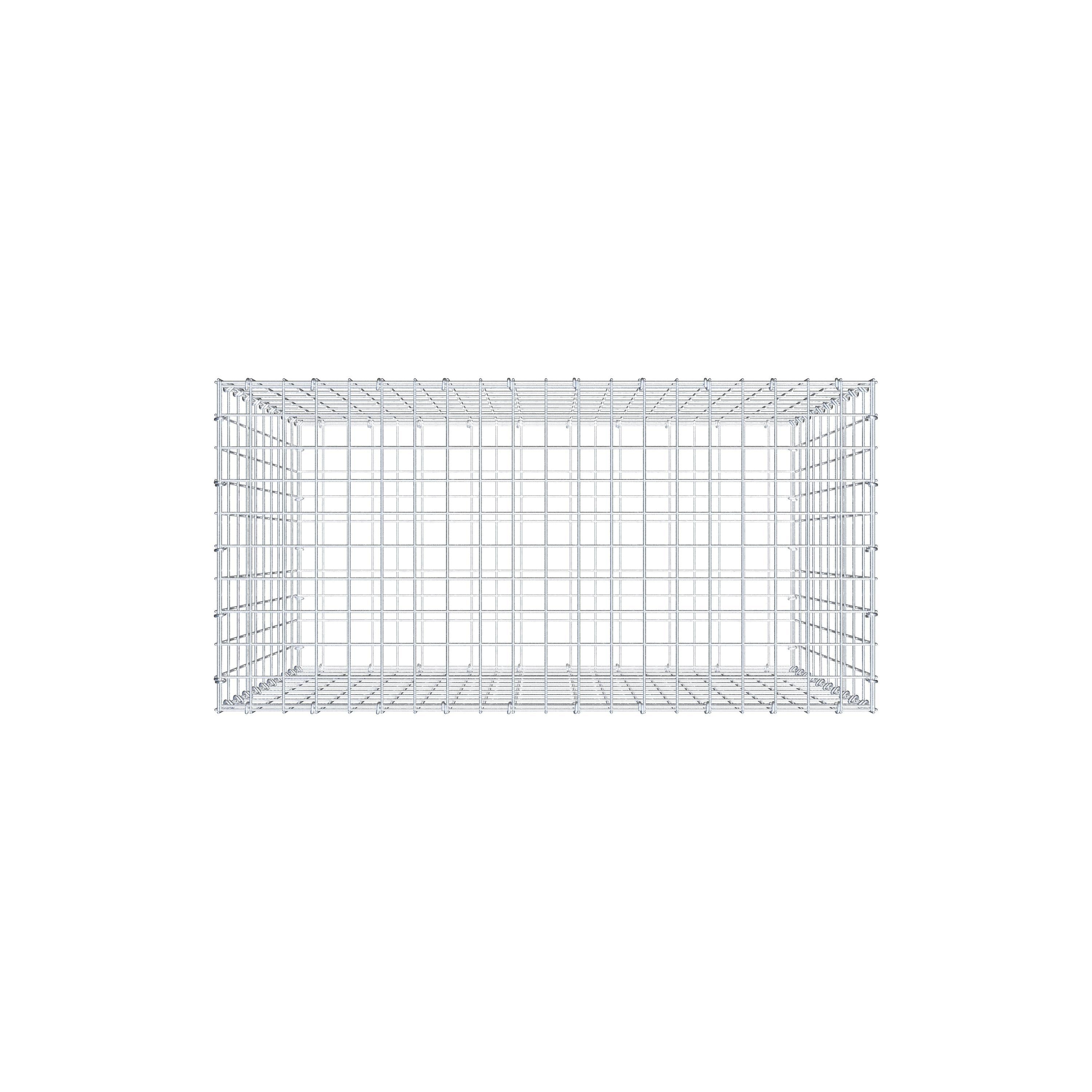 Gabion 100 cm x 100 cm x 50 cm (L x H x P), mailles 5 cm x 10 cm, anneau en C