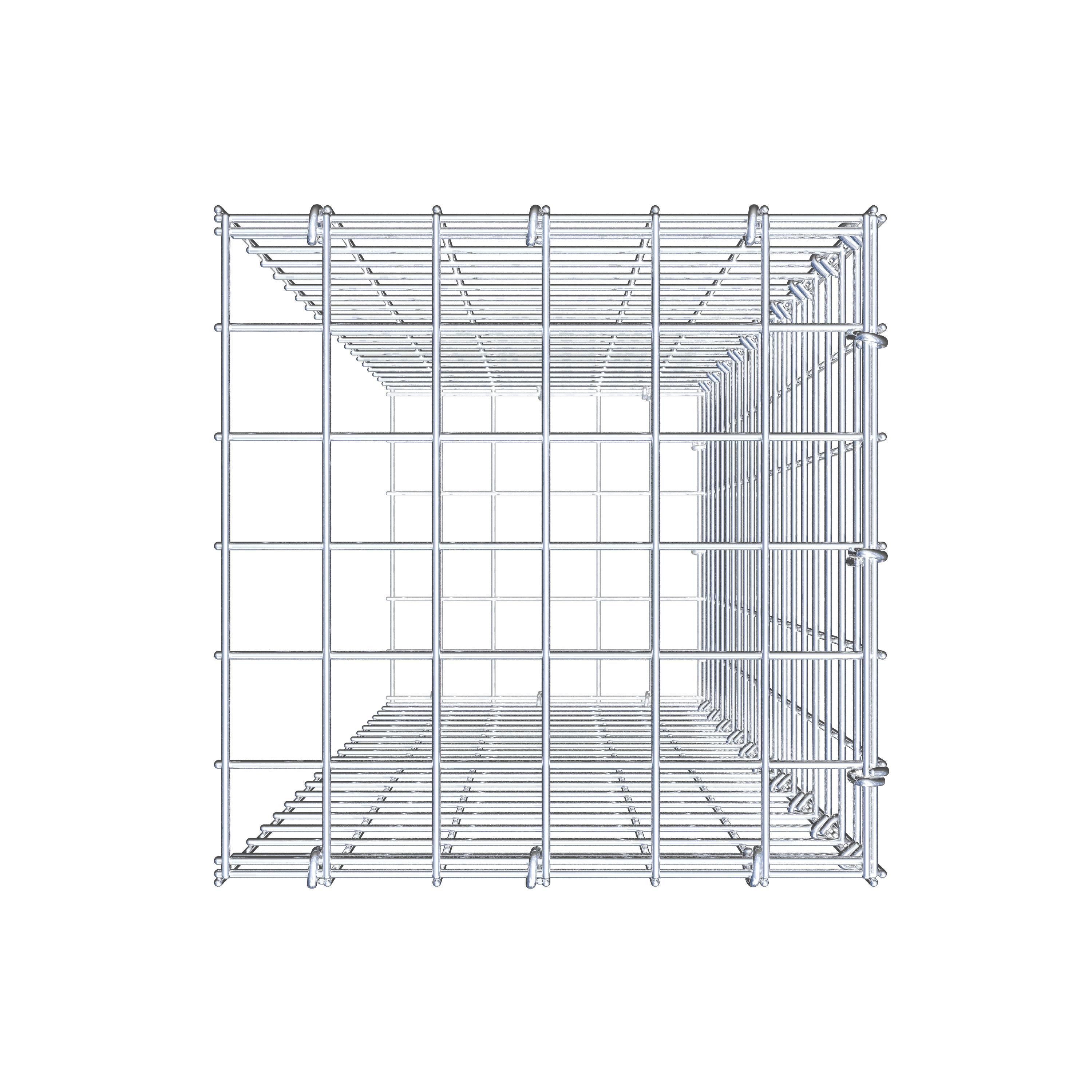Gabião Tipo 2 100 cm x 30 cm x 30 cm (C x A x P), malhagem 5 cm x 5 cm, anel C