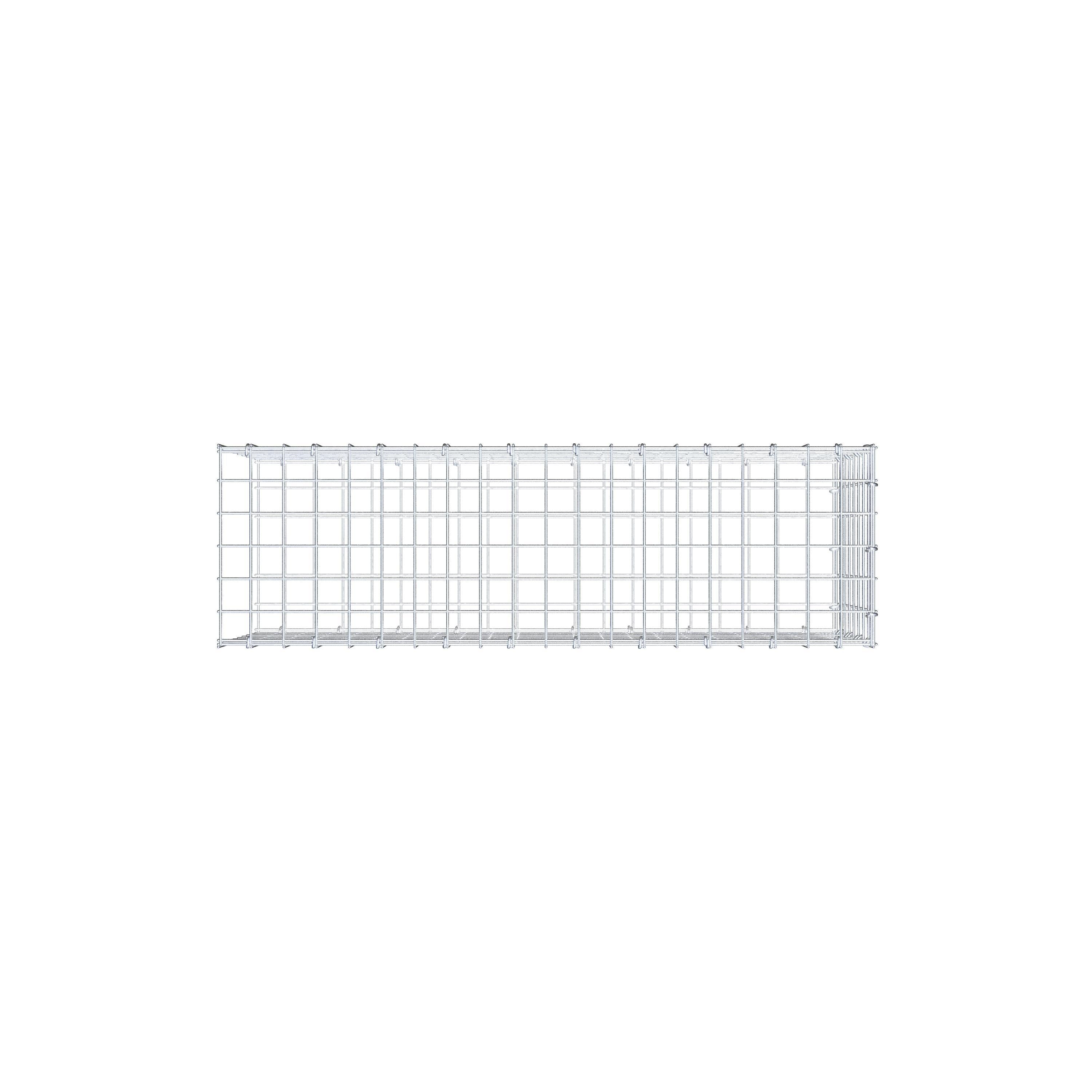 Opzetpaal type 2 100 cm x 40 cm x 30 cm (L x H x D), maaswijdte 5 cm x 5 cm, C-ring