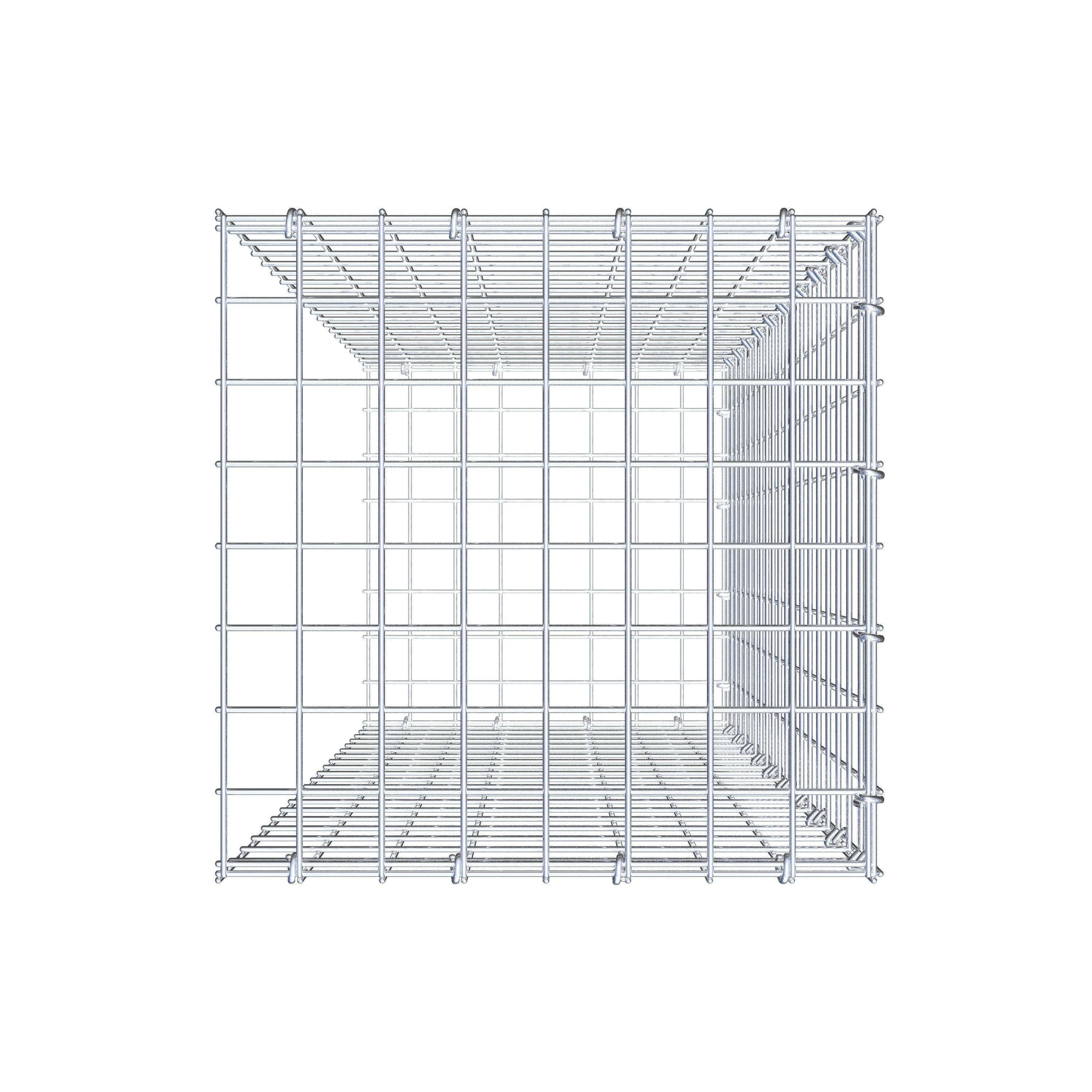 Gabião Tipo 2 100 cm x 40 cm x 40 cm (C x A x P), malhagem 5 cm x 5 cm, anel C