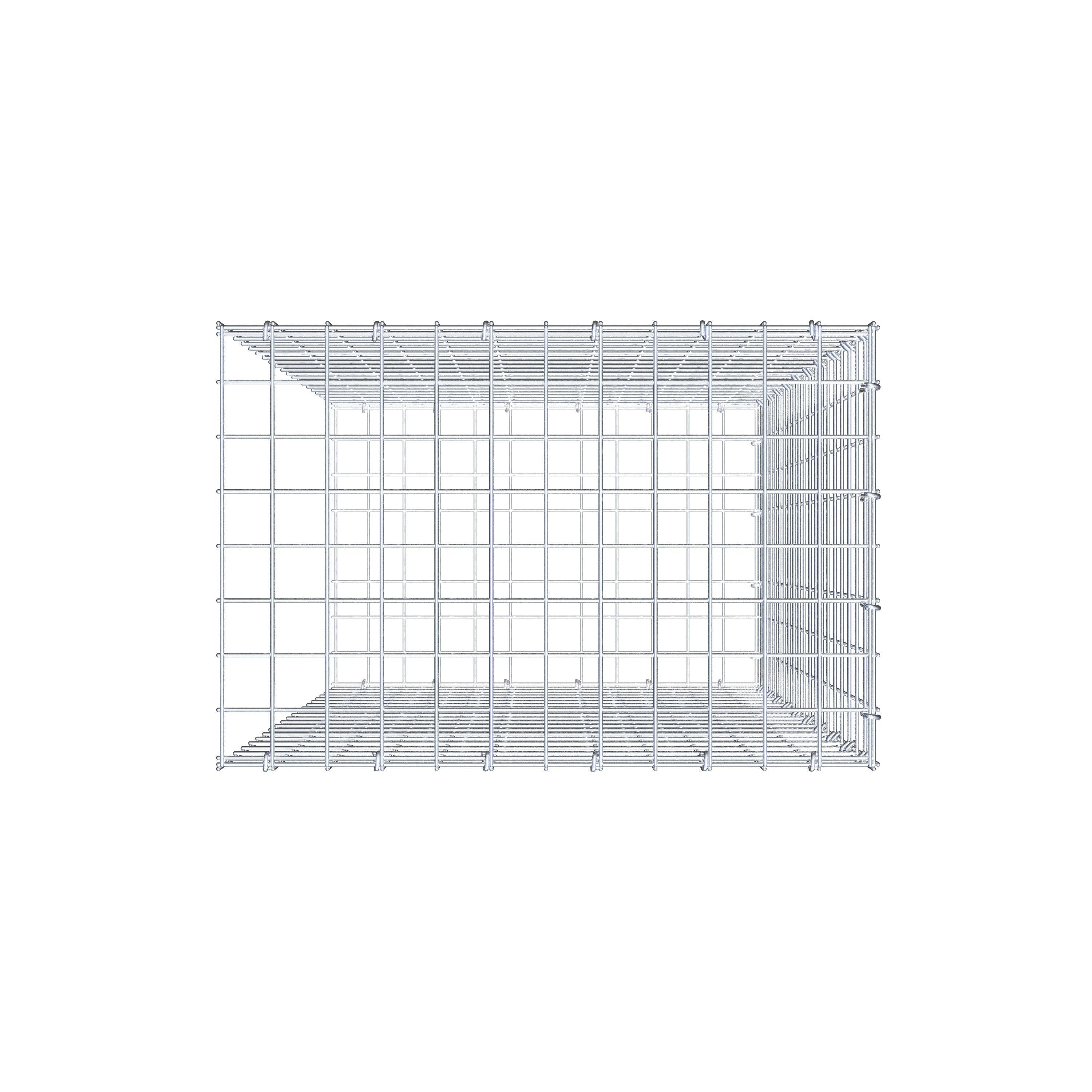 Anbaugabione Typ 2 100 cm x 60 cm x 40 cm (L x H x T), Maschenweite 5 cm x 5 cm, C-Ring