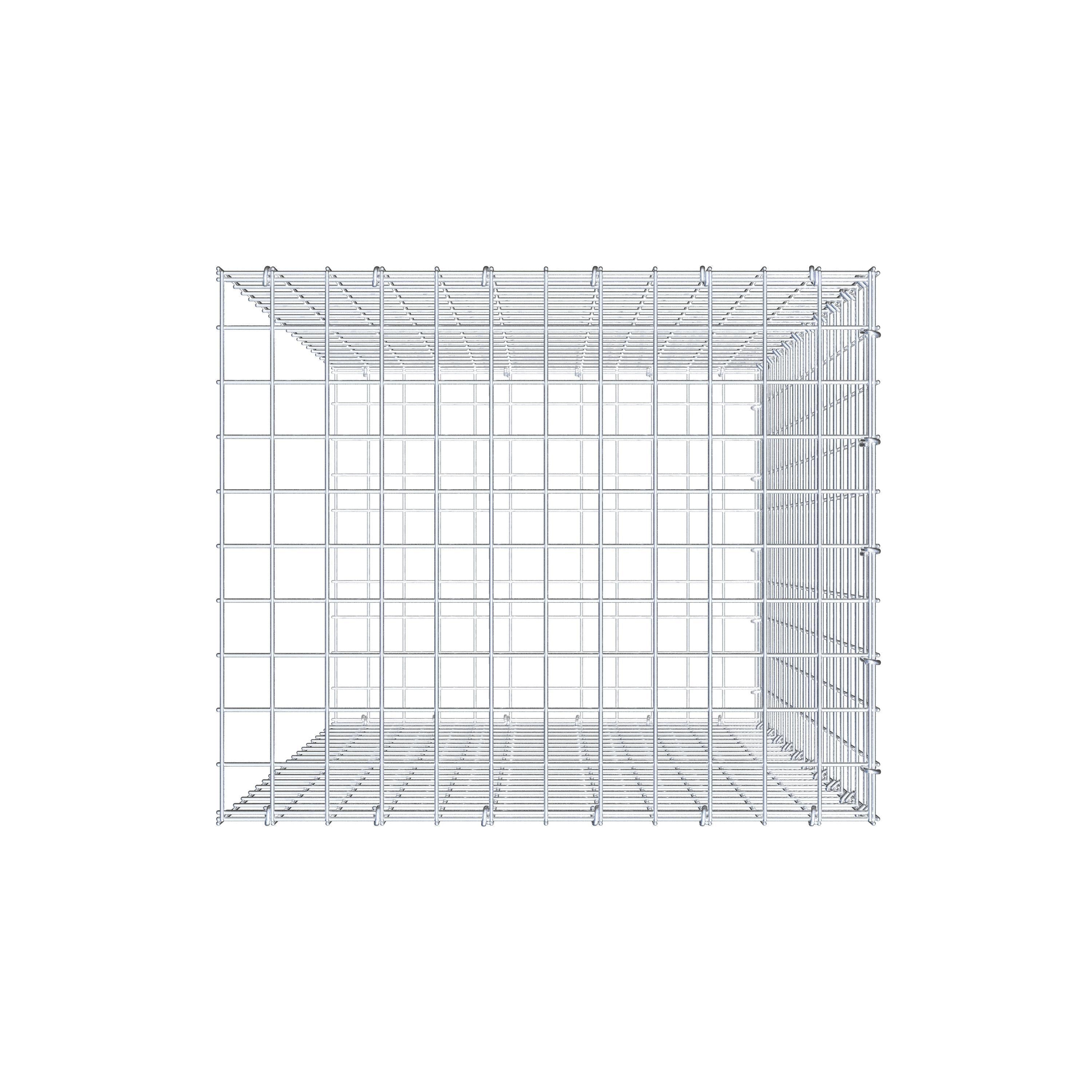 Anbaugabione Typ 2 100 cm x 60 cm x 50 cm (L x H x T), Maschenweite 5 cm x 5 cm, C-Ring