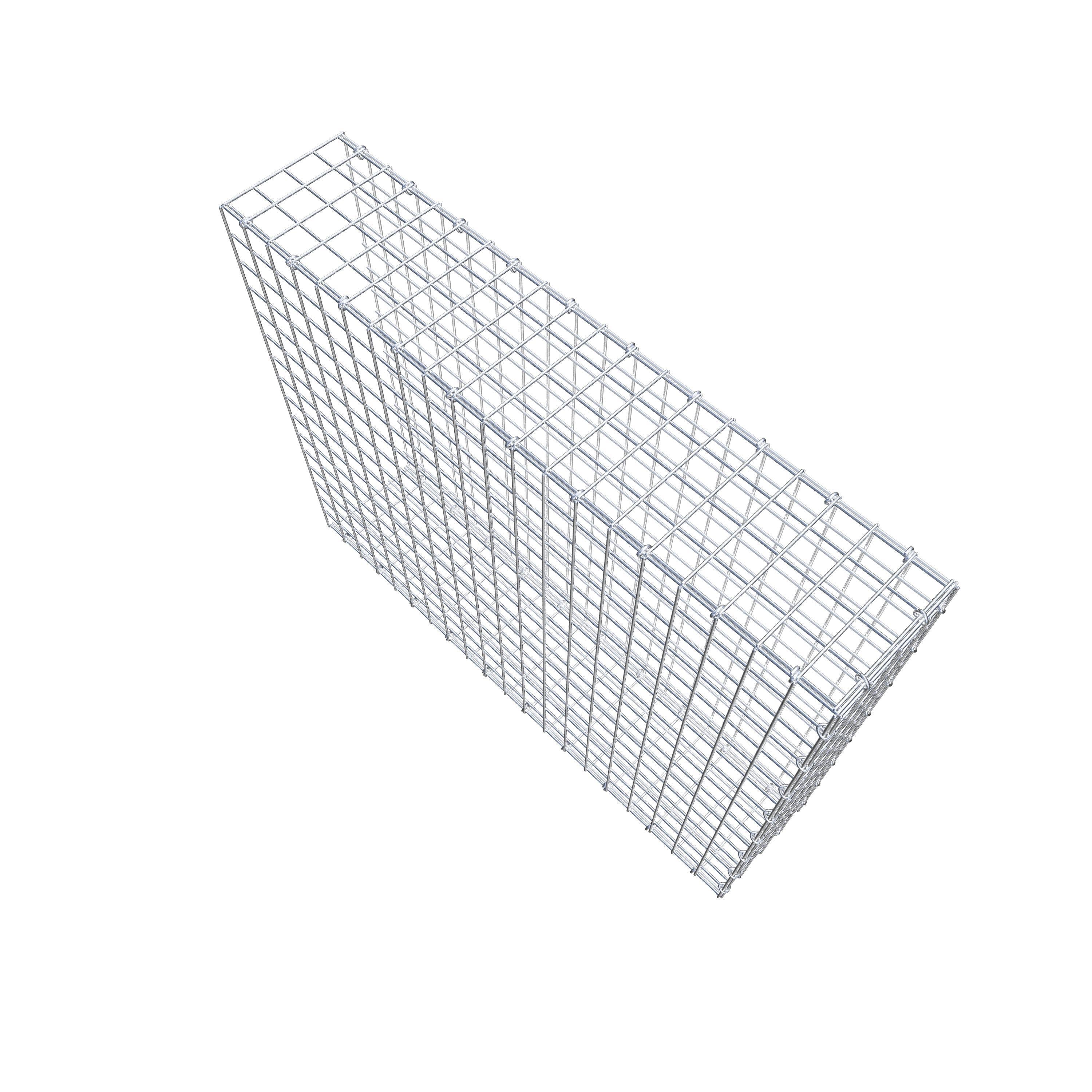 Gavión complementario de tipo 2 100 cm x 80 cm x 20 cm (largo x alto x fondo), malla 5 cm x 5 cm, anillo en C