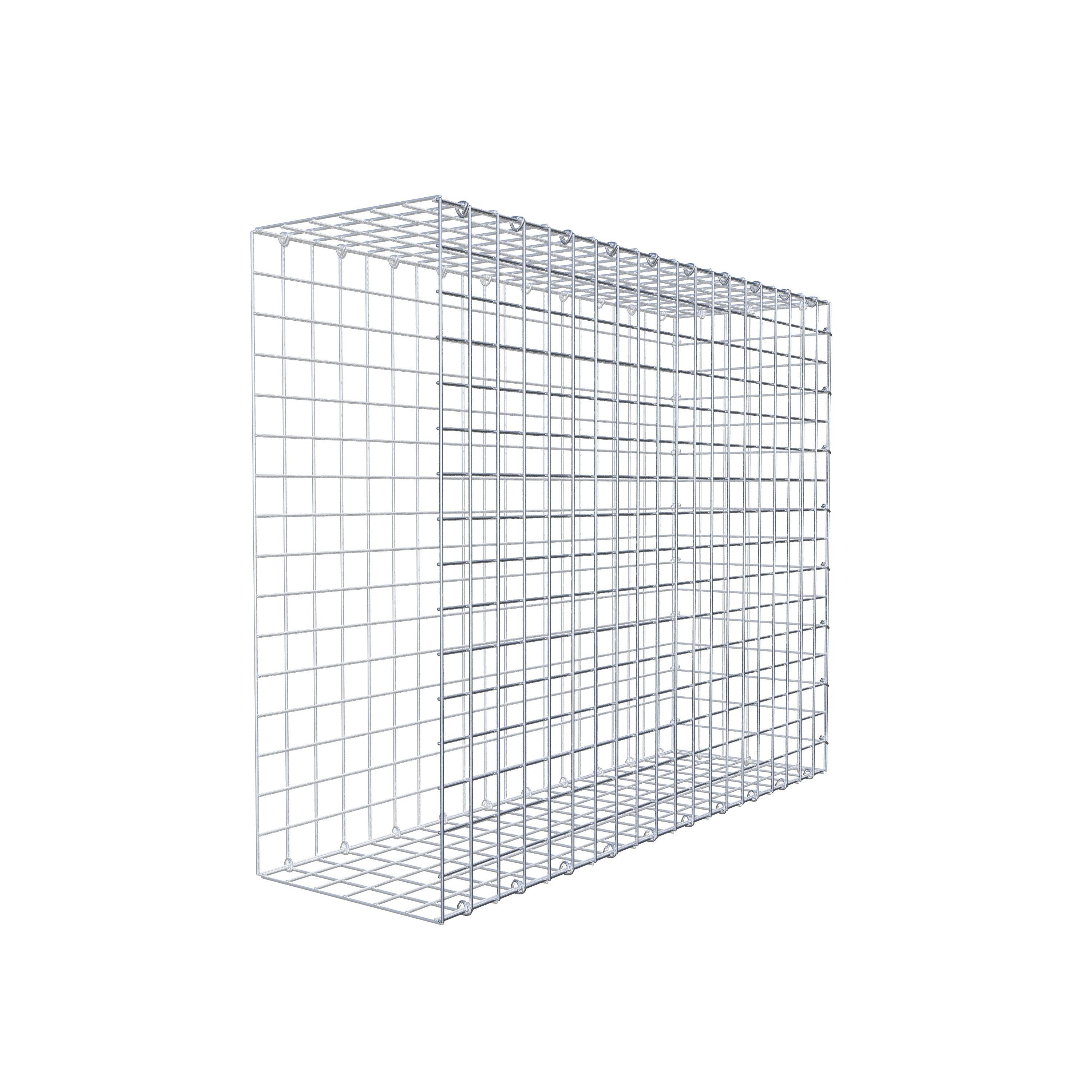 Bevestigbare schanskorf type 2 100 cm x 80 cm x 30 cm (L x H x D), maaswijdte 5 cm x 5 cm, C-ring