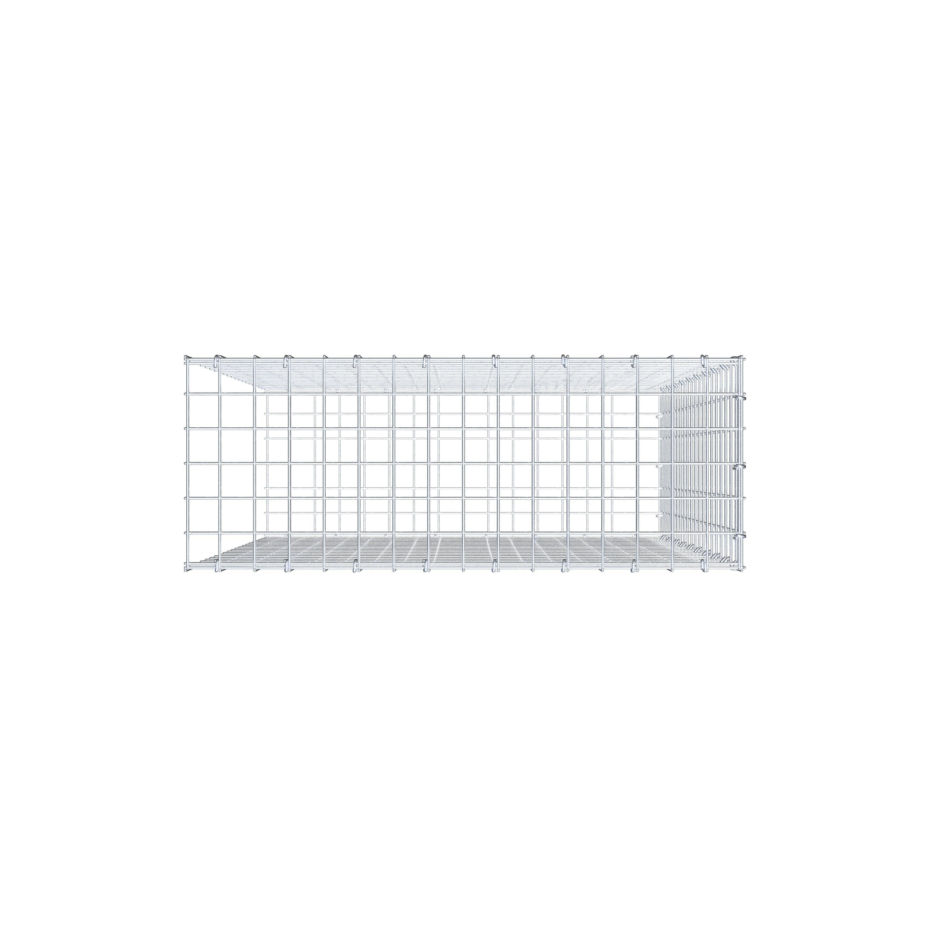 Anbaugabione Typ 2 100 cm x 80 cm x 30 cm (L x H x T), Maschenweite 5 cm x 5 cm, C-Ring