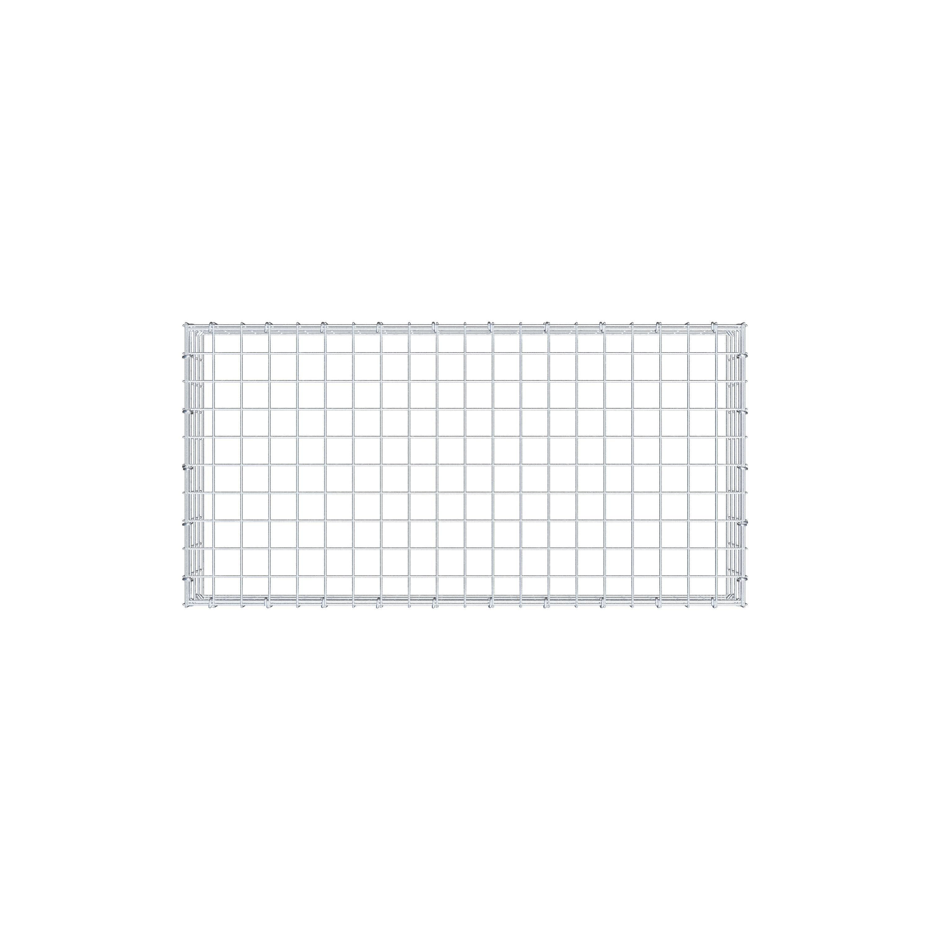 Typ 3 påbyggnadsgabion 100 cm x 20 cm x 50 cm (L x H x D), maskstorlek 5 cm x 5 cm, C-ring