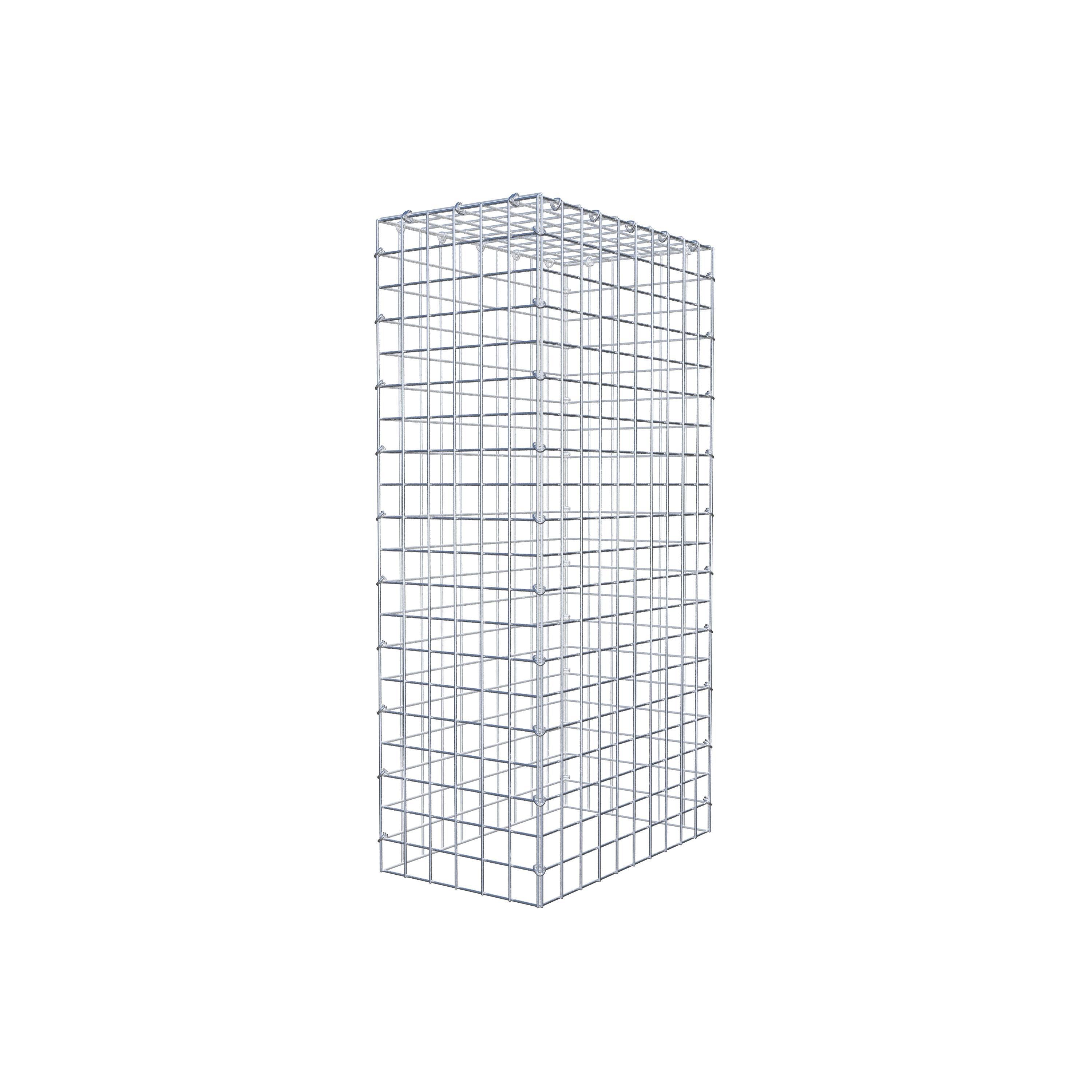 Typ 3 påbyggnadsgabion 100 cm x 50 cm x 30 cm (L x H x D), maskstorlek 5 cm x 5 cm, C-ring