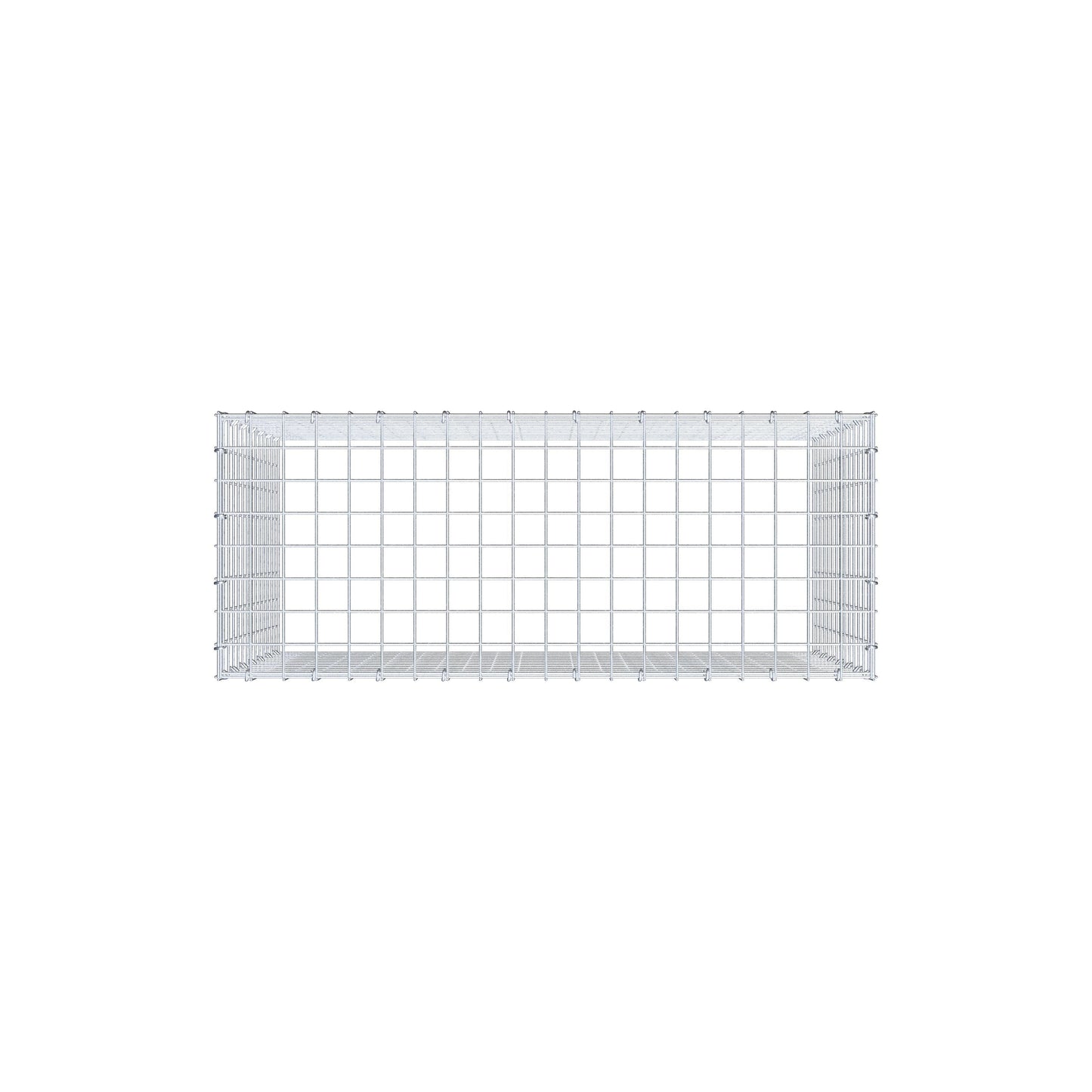 Typ 3 påbyggnadsgabion 100 cm x 70 cm x 40 cm (L x H x D), maskstorlek 5 cm x 5 cm, C-ring