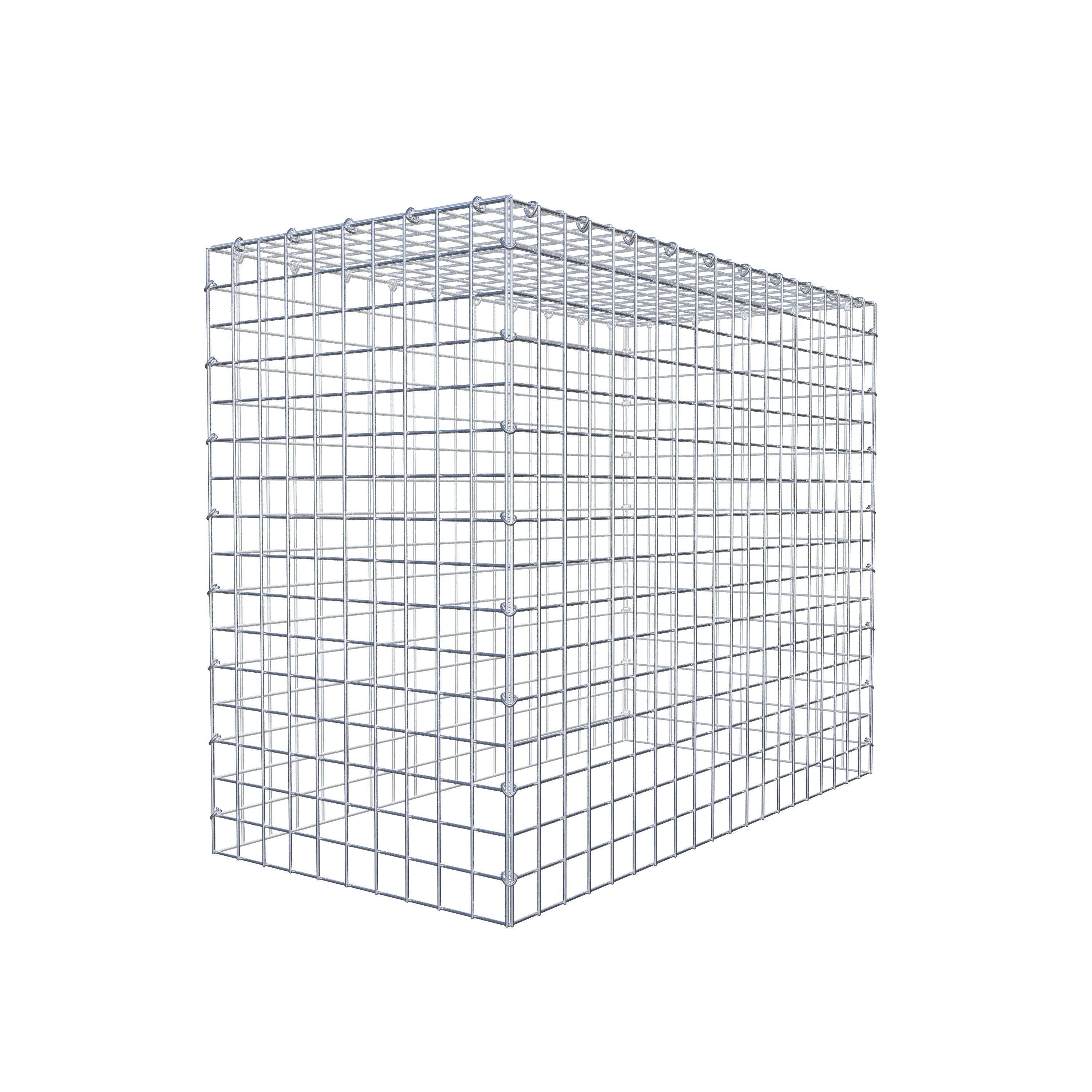 Typ 3 påbyggnadsgabion 100 cm x 80 cm x 50 cm (L x H x D), maskstorlek 5 cm x 5 cm, C-ring