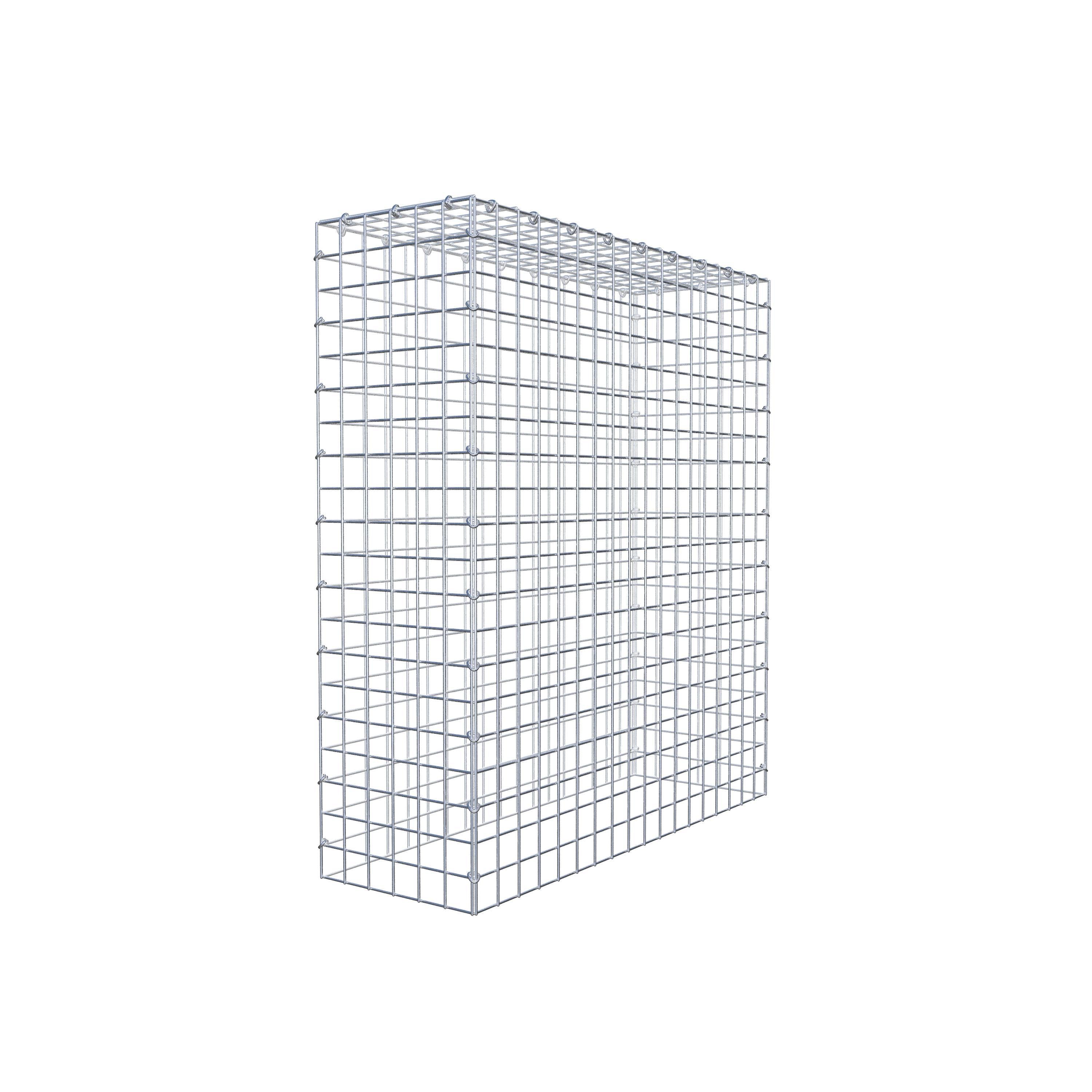 Typ 3 påbyggnadsgabion 100 cm x 90 cm x 30 cm (L x H x D), maskstorlek 5 cm x 5 cm, C-ring