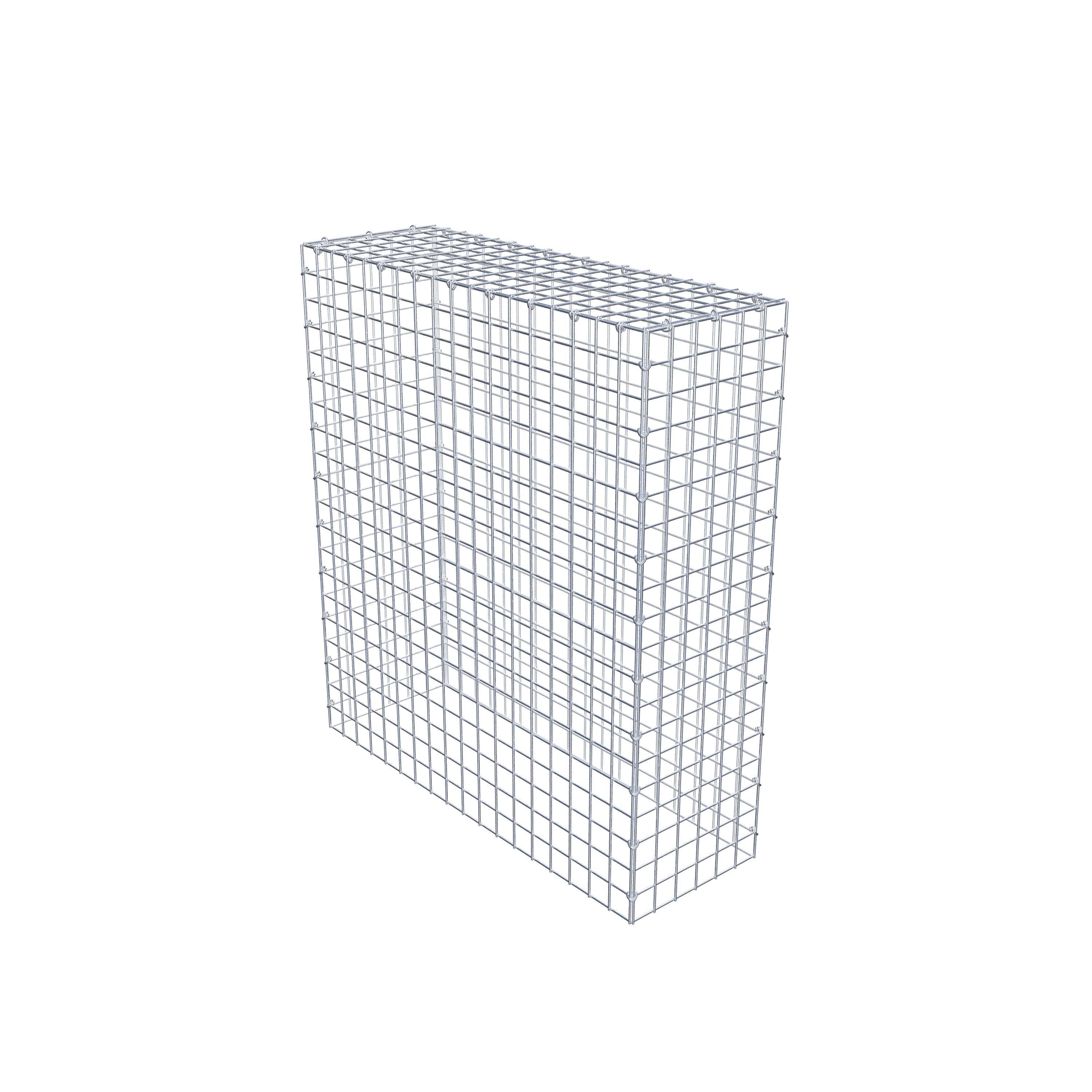 Typ 3 påbyggnadsgabion 100 cm x 90 cm x 30 cm (L x H x D), maskstorlek 5 cm x 5 cm, C-ring