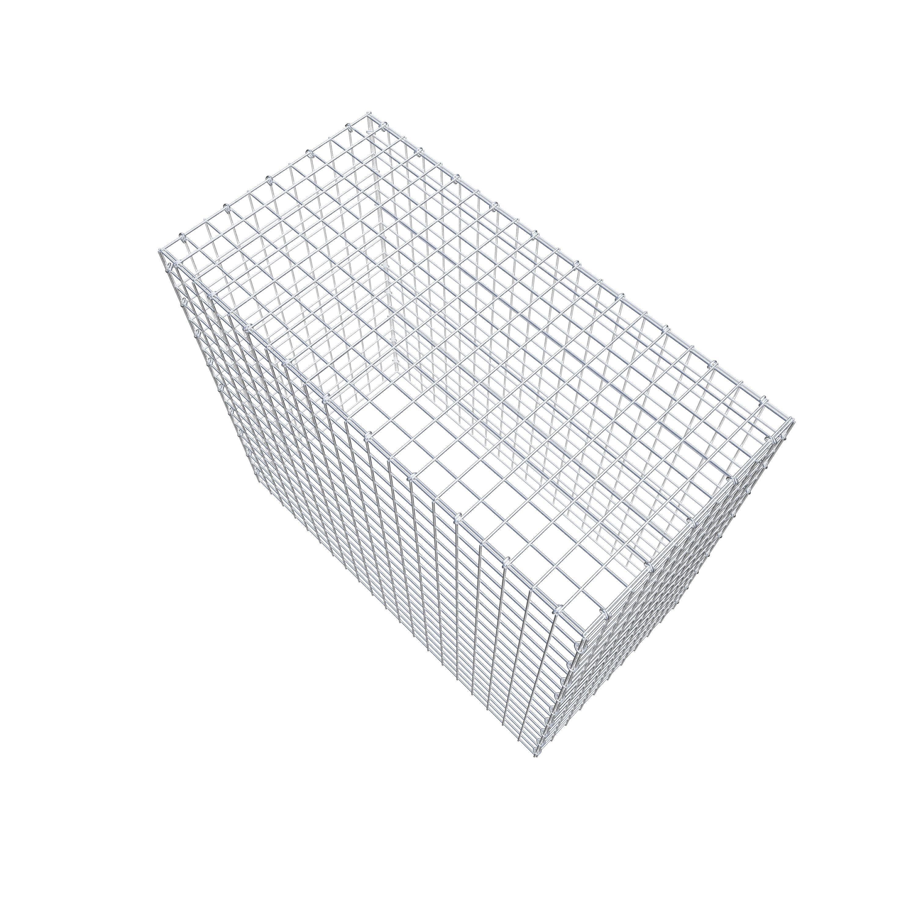 Typ 3 påbyggnadsgabion 100 cm x 90 cm x 50 cm (L x H x D), maskstorlek 5 cm x 5 cm, C-ring