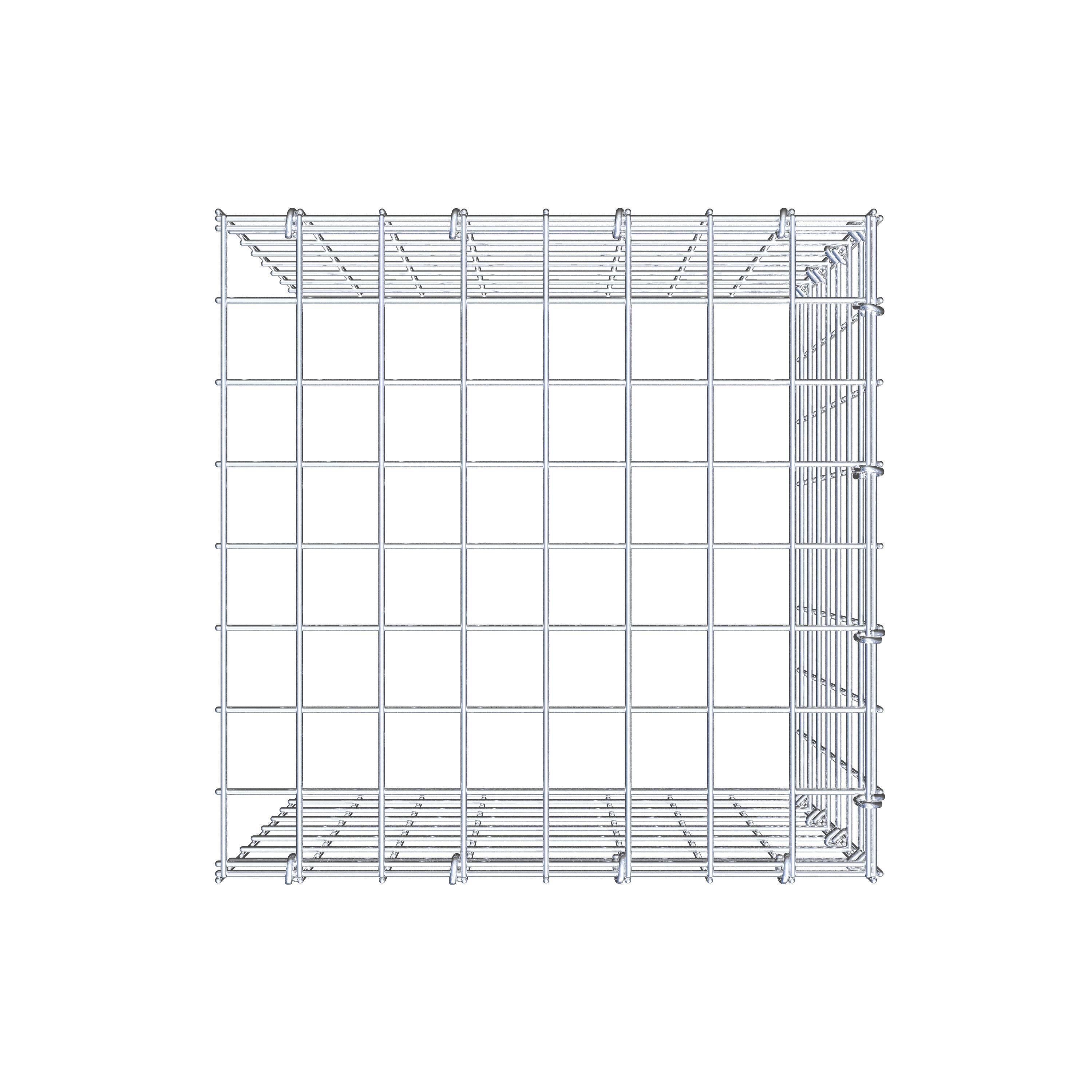 Add-on schanskorf type 4 40 cm x 40 cm x 40 cm (L x H x D), maaswijdte 5 cm x 5 cm, C-ring