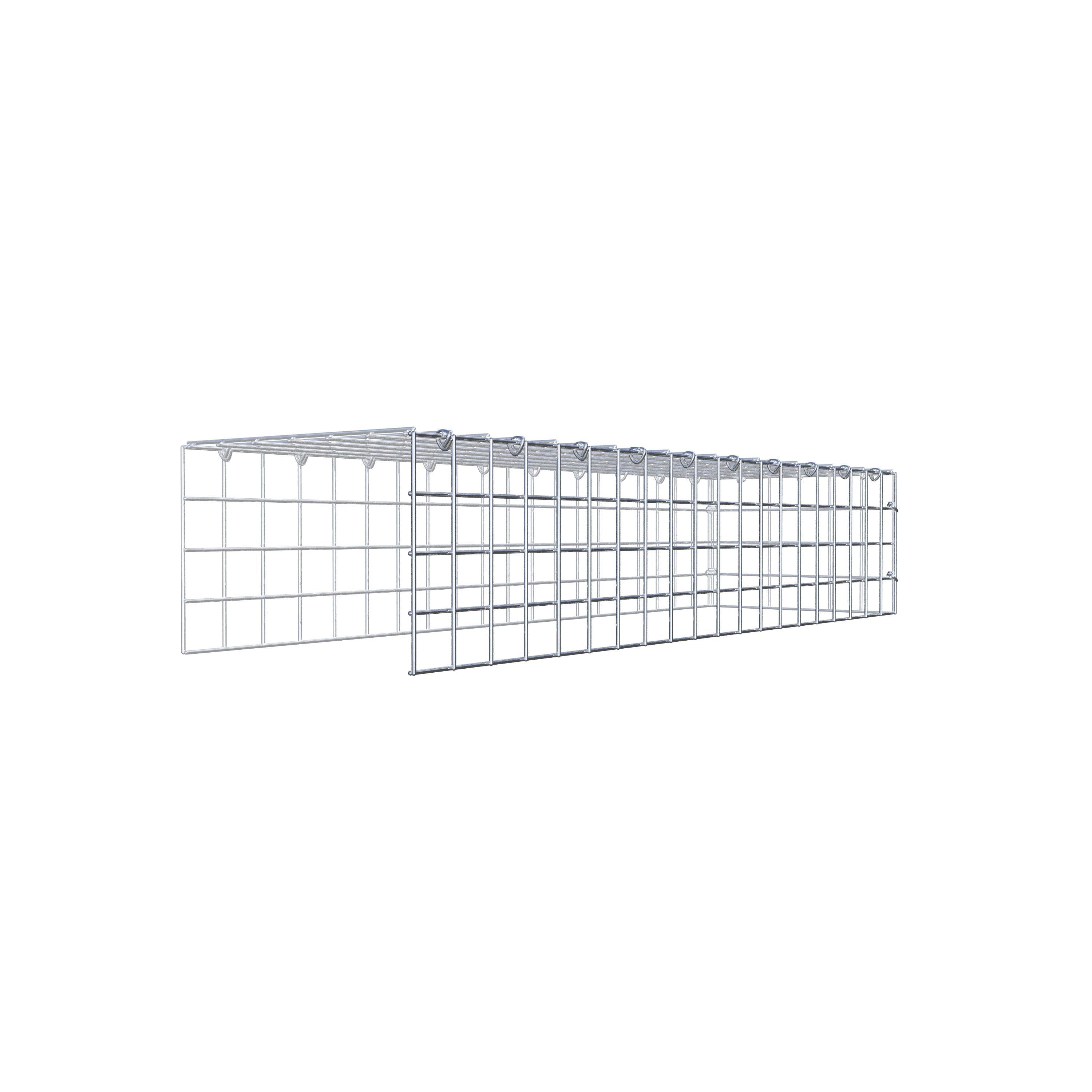 Fourche rapportée type 4 100 cm x 20 cm x 30 cm (L x H x P), mailles 5 cm x 5 cm, anneau C