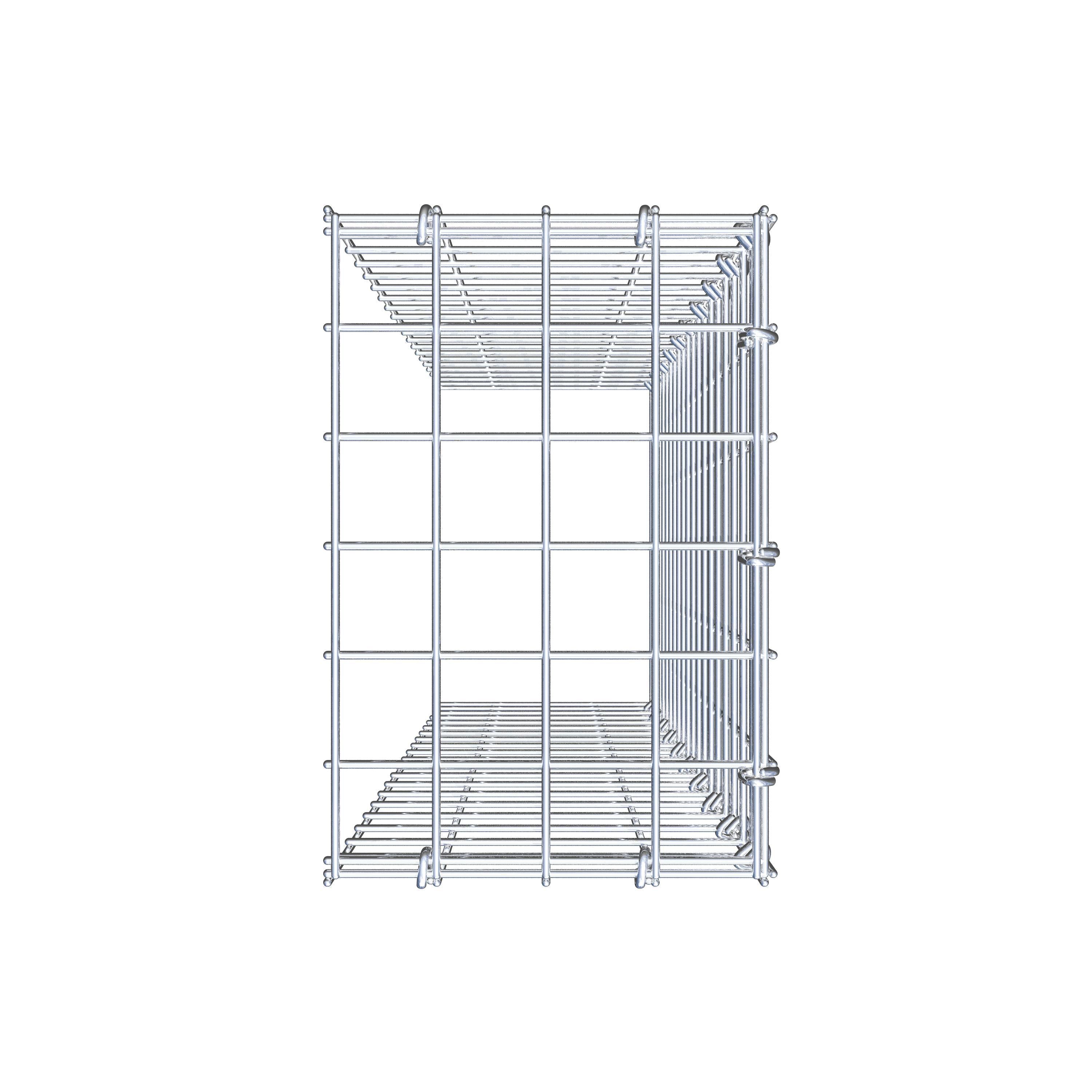 Fourche rapportée type 4 100 cm x 20 cm x 30 cm (L x H x P), mailles 5 cm x 5 cm, anneau C