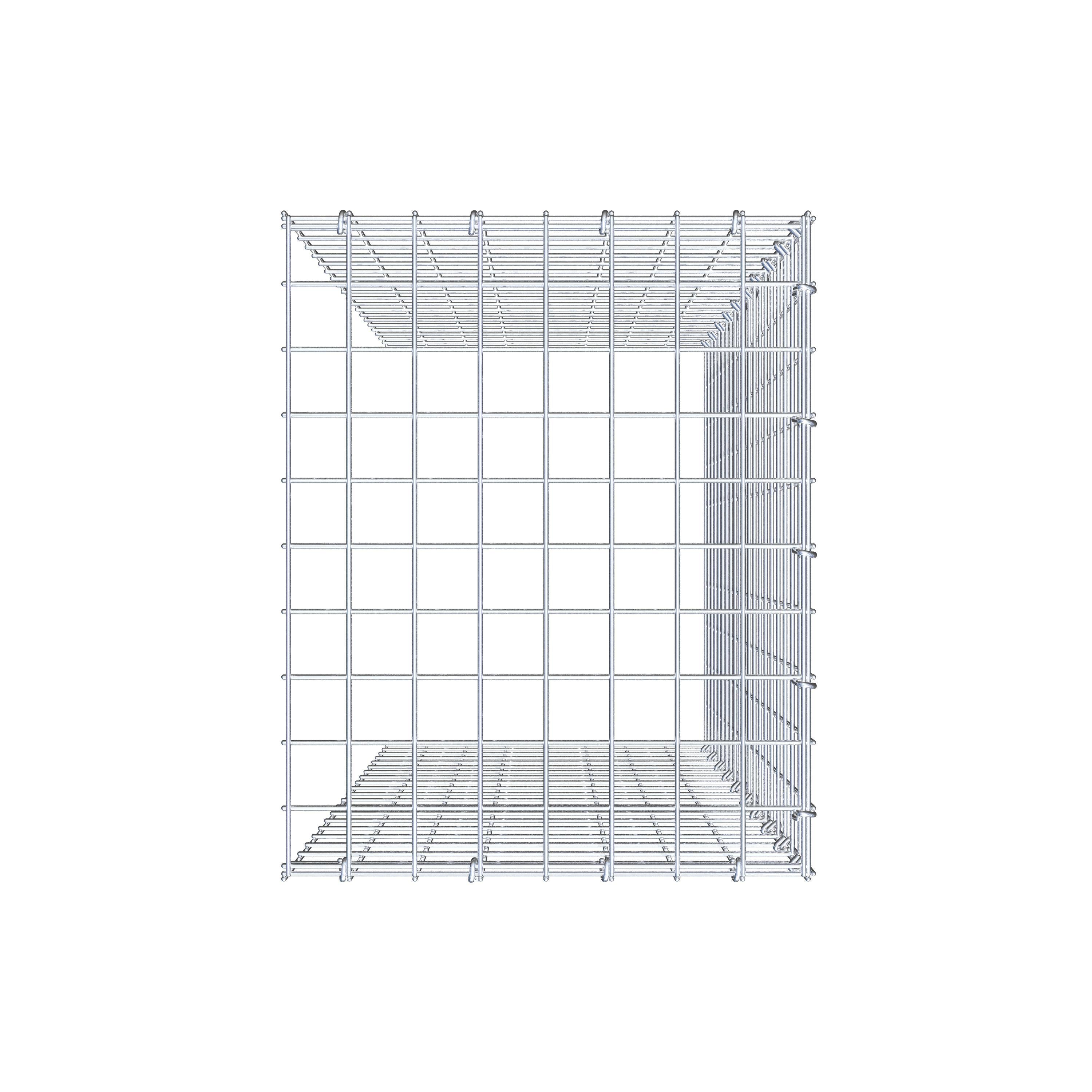 Fourche rapportée type 4 100 cm x 40 cm x 50 cm (L x H x P), mailles 5 cm x 5 cm, anneau C