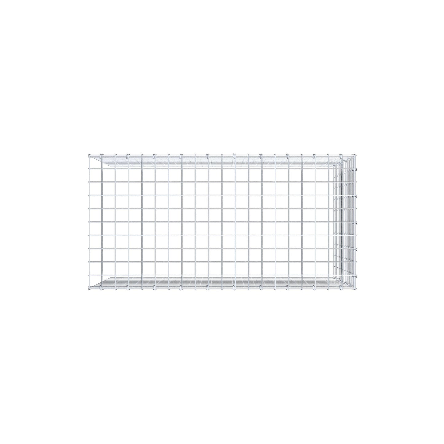 Gavión acoplable tipo 4 100 cm x 60 cm x 50 cm (L x A x P), malla 5 cm x 5 cm, anillo en C