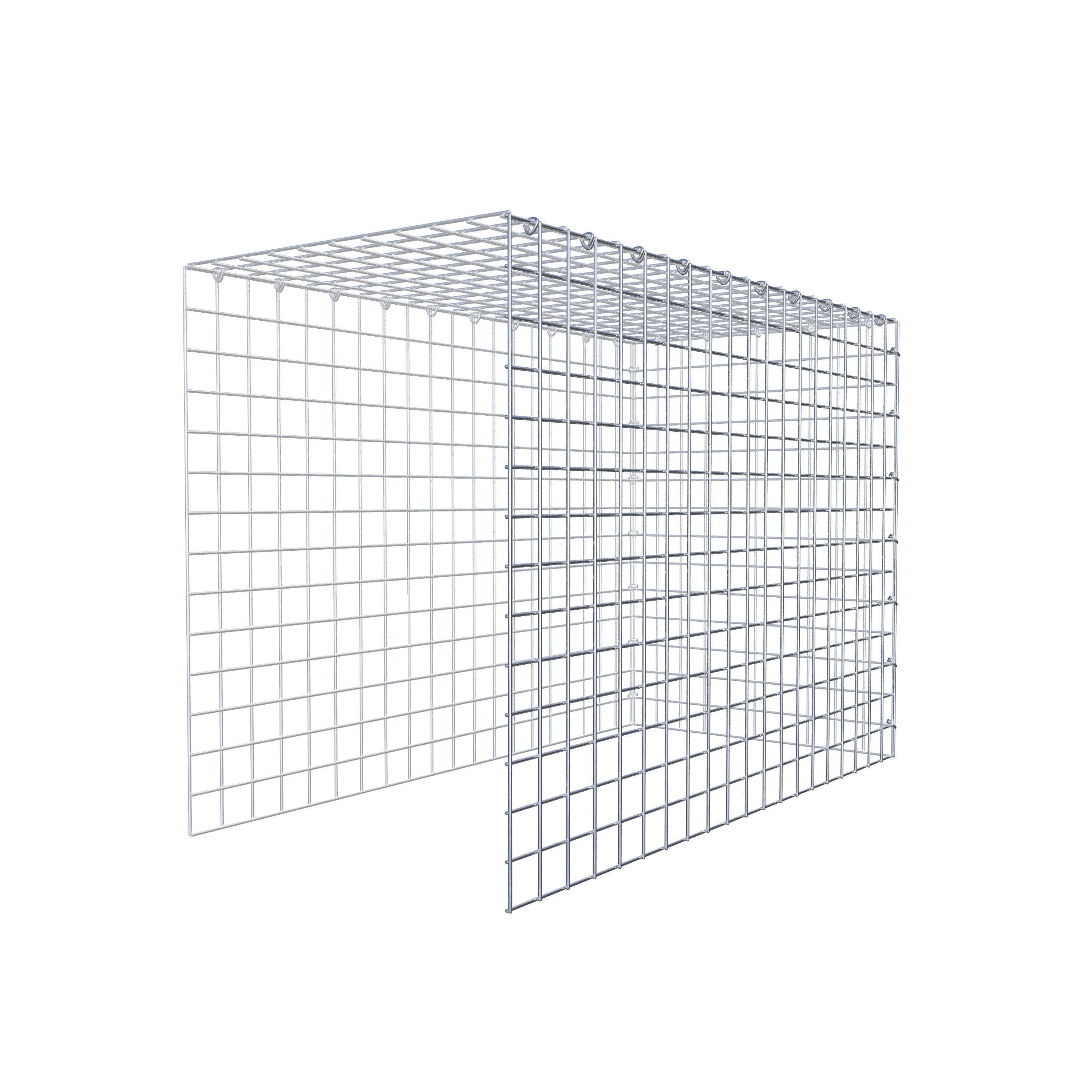 Gabião Tipo 4 100 cm x 70 cm x 50 cm (C x A x P), malhagem 5 cm x 5 cm, anel C