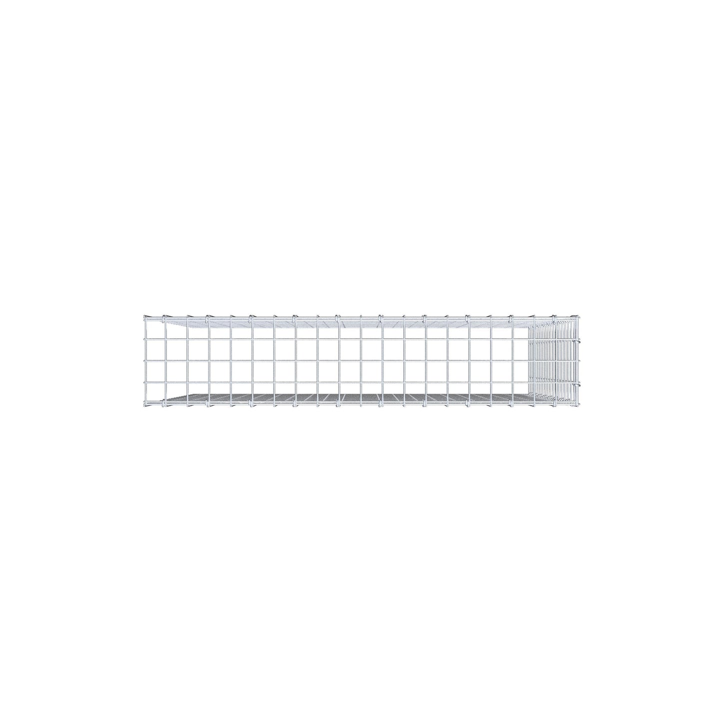 Typ 4 påbyggnadsgabion 100 cm x 90 cm x 20 cm (L x H x D), maskstorlek 5 cm x 5 cm, C-ring