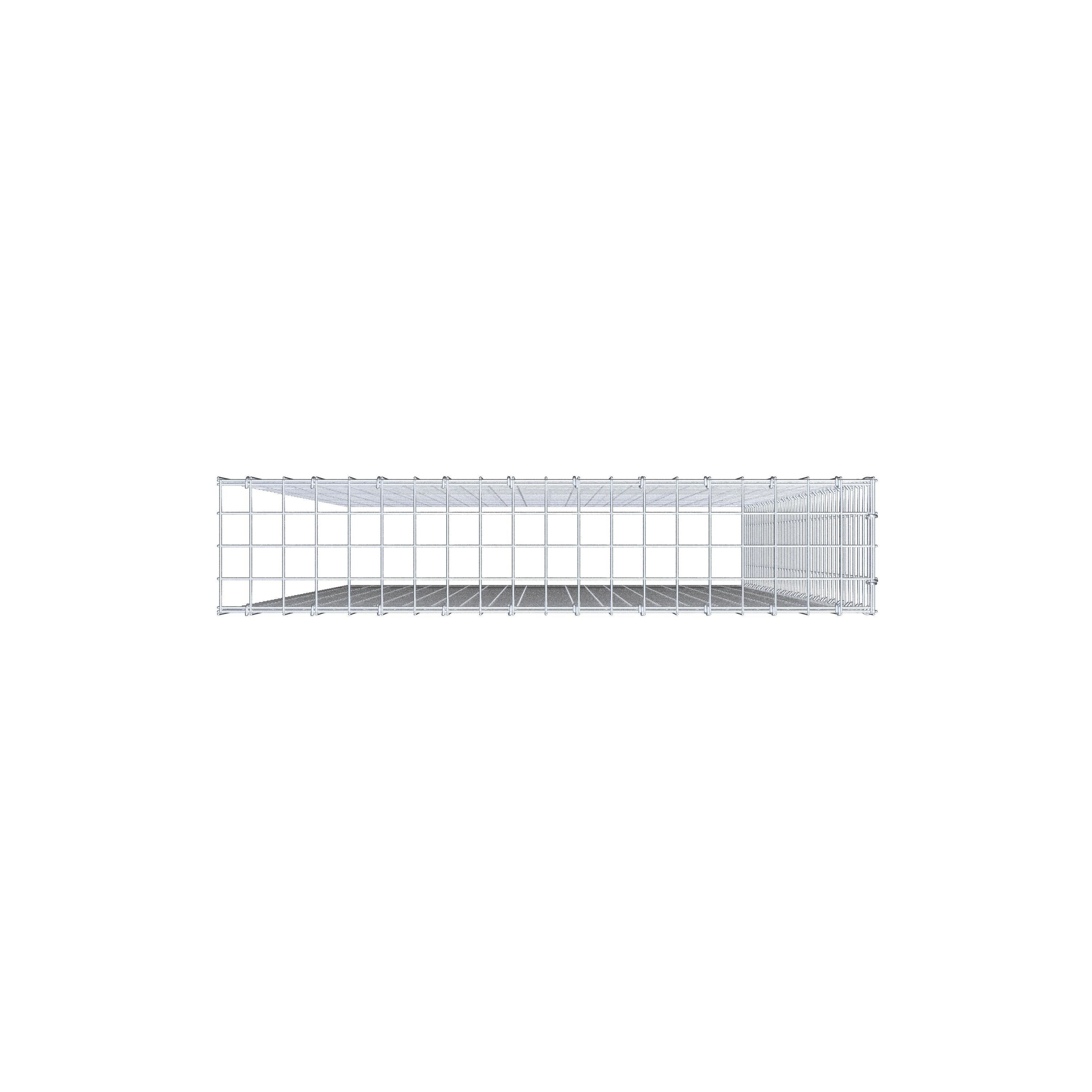 Gabbione aggiuntivo tipo 4 200 cm x 100 cm x 20 cm (L x H x P), maglia 5 cm x 5 cm, anello a C