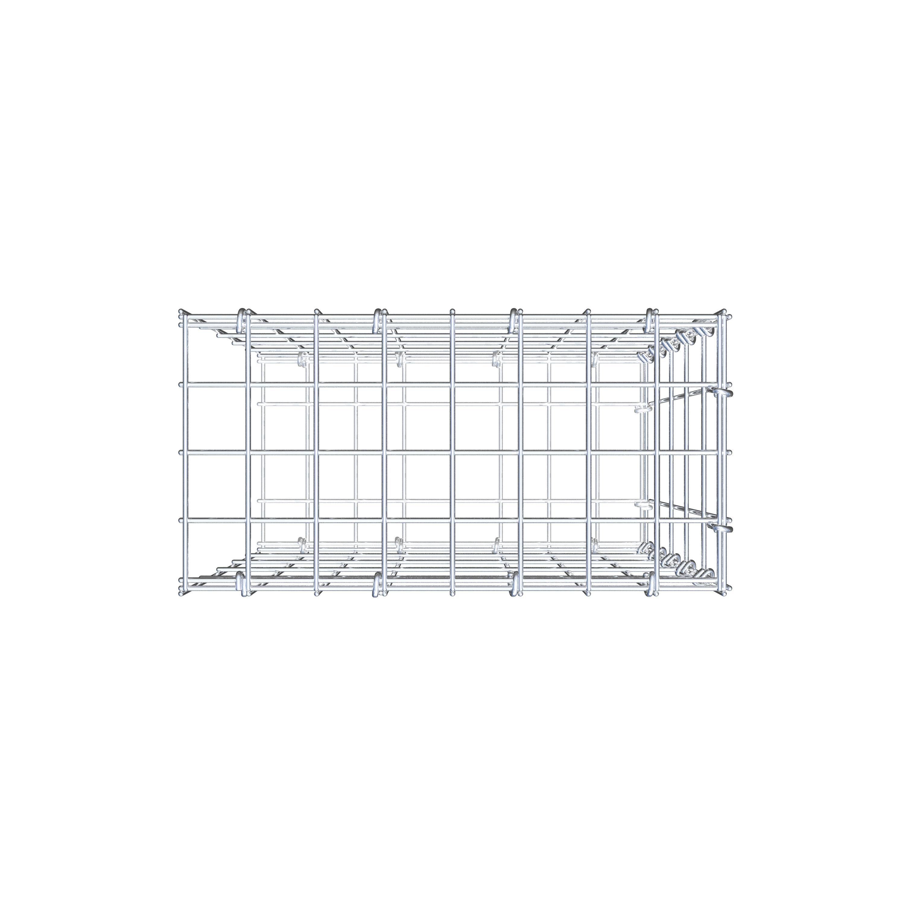Pila adicional tipo 2 50 cm x 40 cm x 20 cm, malla 5 cm x 10 cm, anillo en C