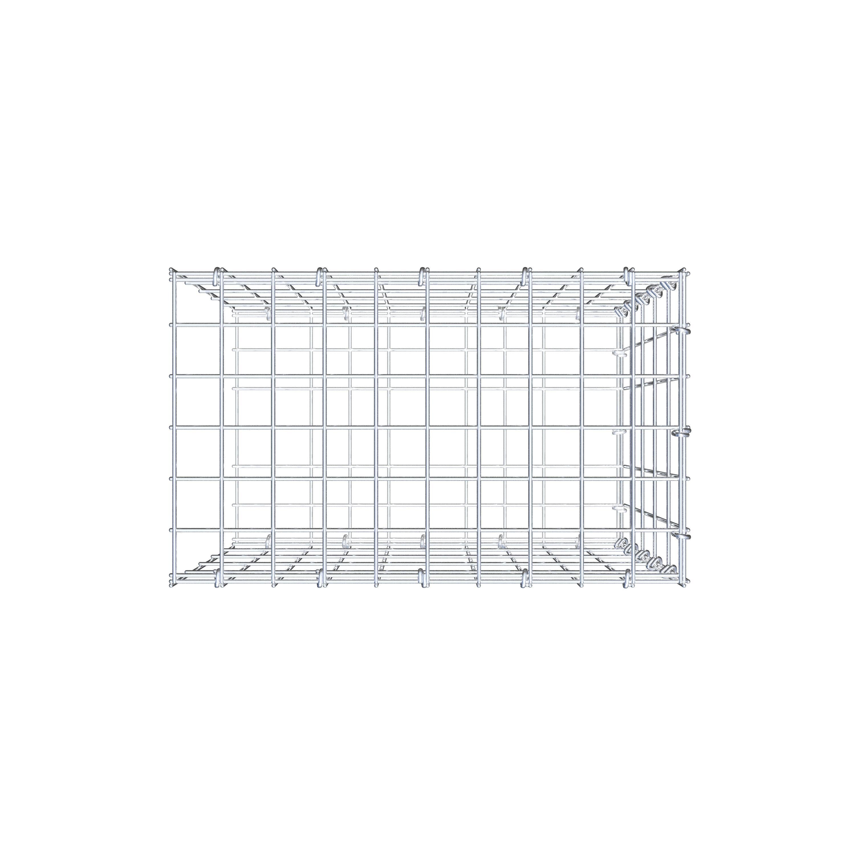 Pila adicional tipo 2 50 cm x 50 cm x 30 cm, malla 5 cm x 10 cm, anillo en C