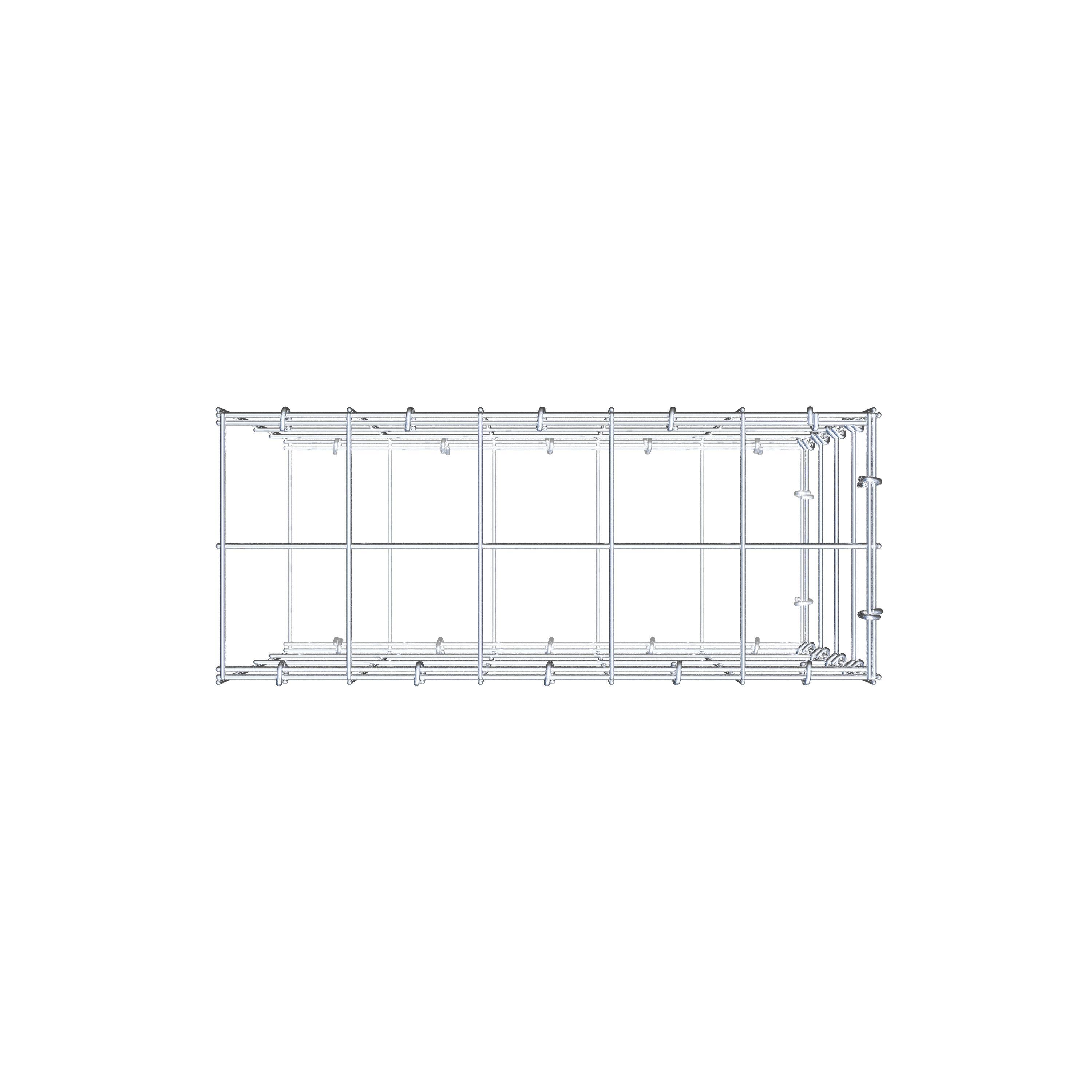 Gabbione aggiuntivo di tipo 2 50 cm x 40 cm x 20 cm (L x H x P), maglia 10 cm x 10 cm, anello a C