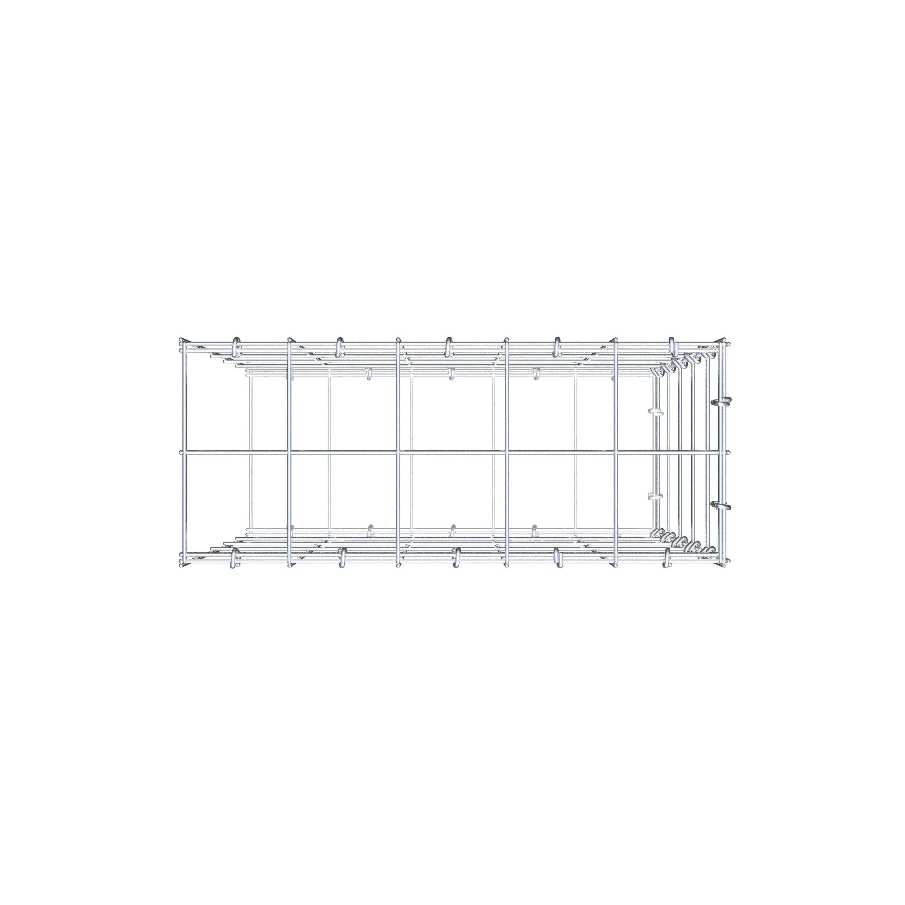 Toegevoegde pool type 2 50 cm x 50 cm x 20 cm (L x H x D), maaswijdte 10 cm x 10 cm, C-ring