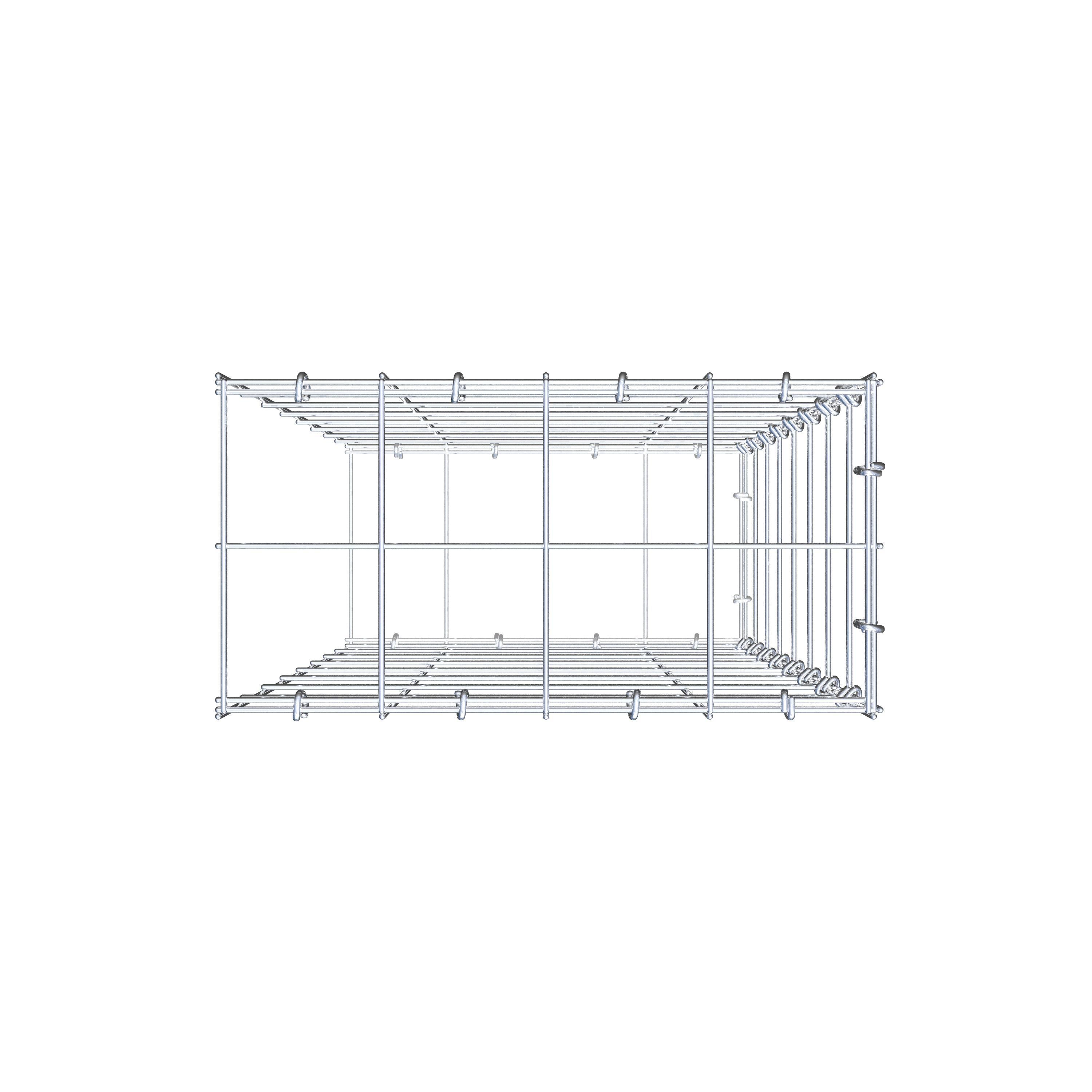 Anbaugabione Typ 2 80 cm x 40 cm x 20 cm (L x H x T), Maschenweite 10 cm x 10 cm, C-Ring