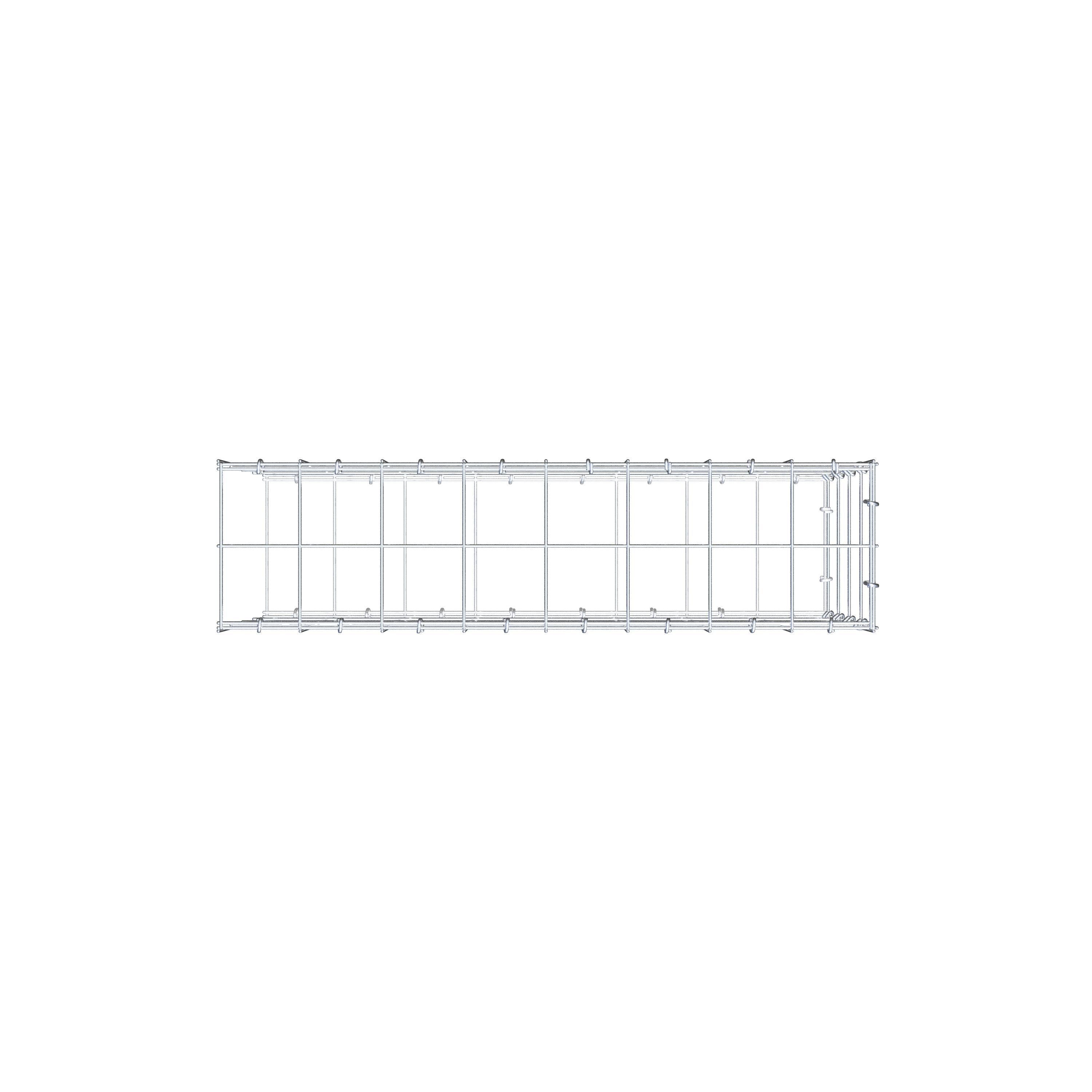 Anbaugabione Typ 2 80 cm x 40 cm x 20 cm (L x H x T), Maschenweite 10 cm x 10 cm, C-Ring