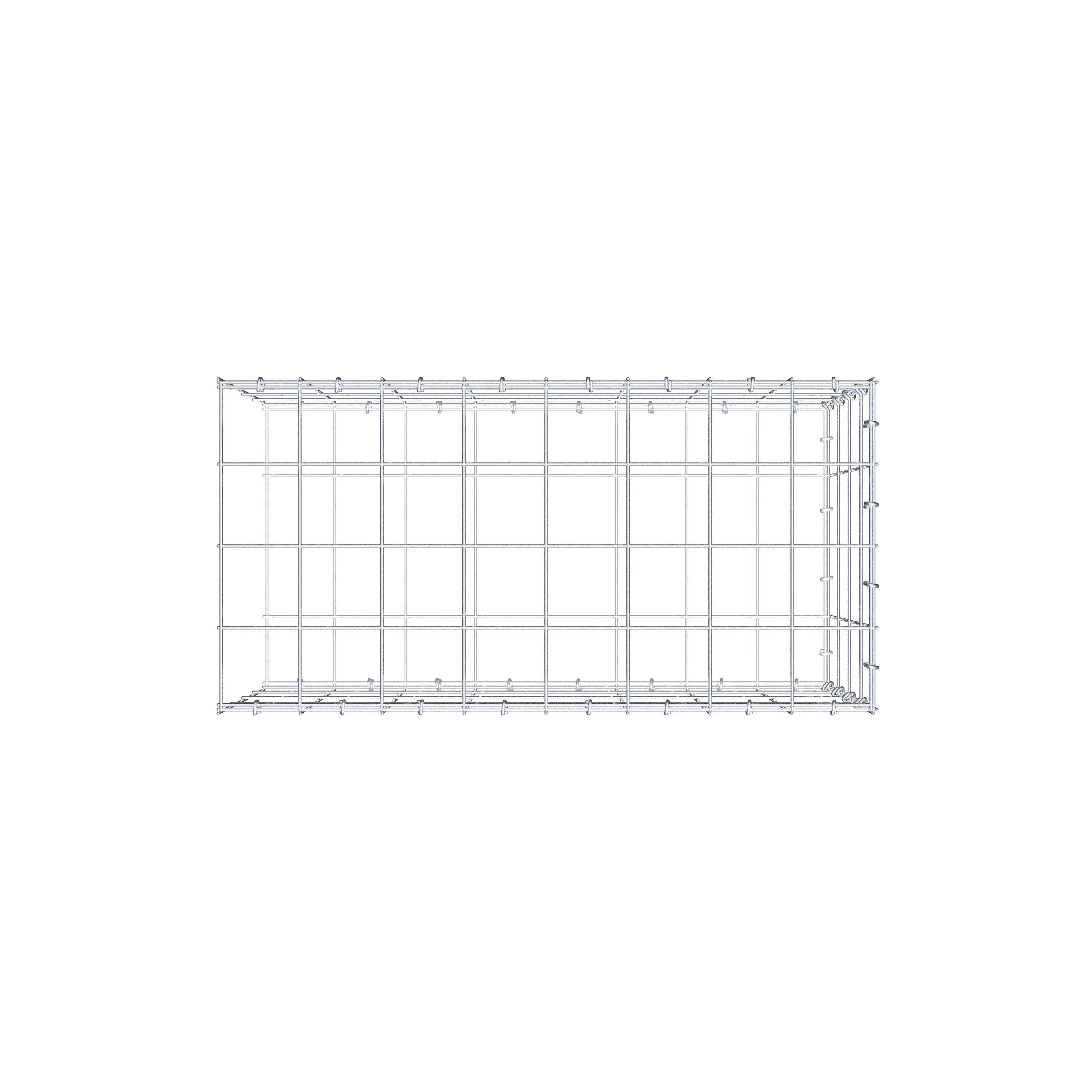Anbaugabione Typ 2 80 cm x 40 cm x 40 cm (L x H x T), Maschenweite 10 cm x 10 cm, C-Ring
