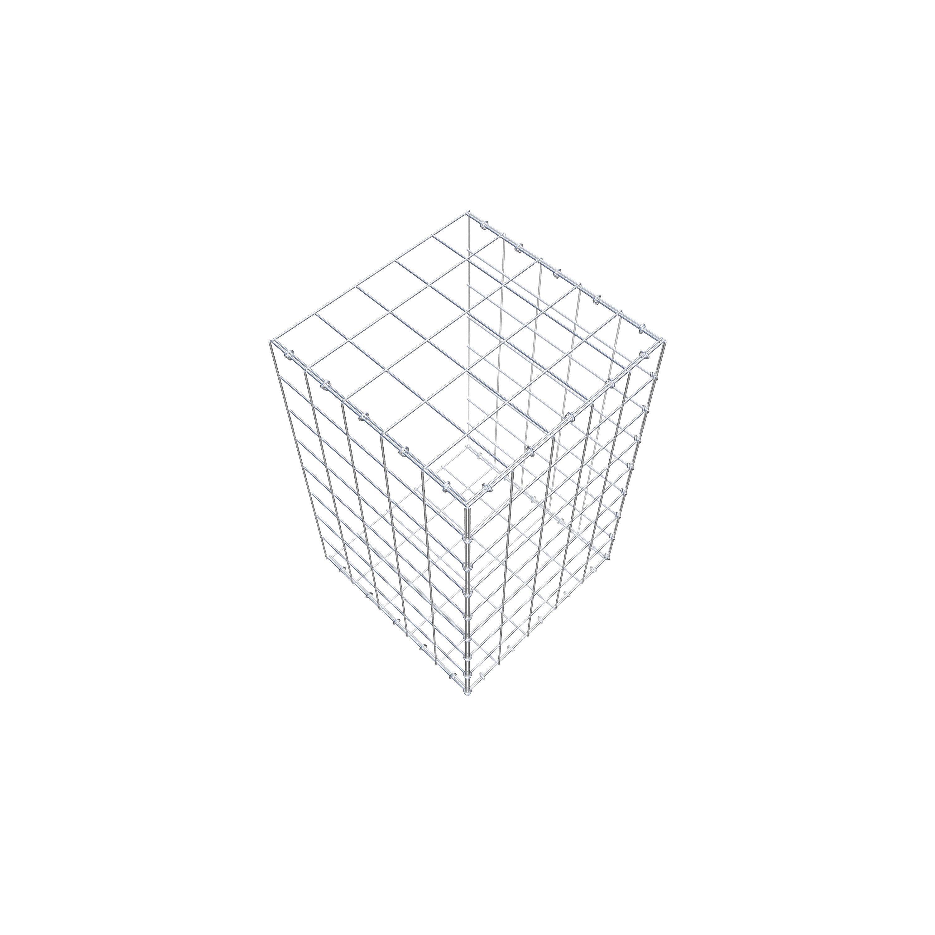 Pila adicional tipo 2 80 cm x 50 cm x 50 cm (L x A x P), malla 10 cm x 10 cm, anillo en C