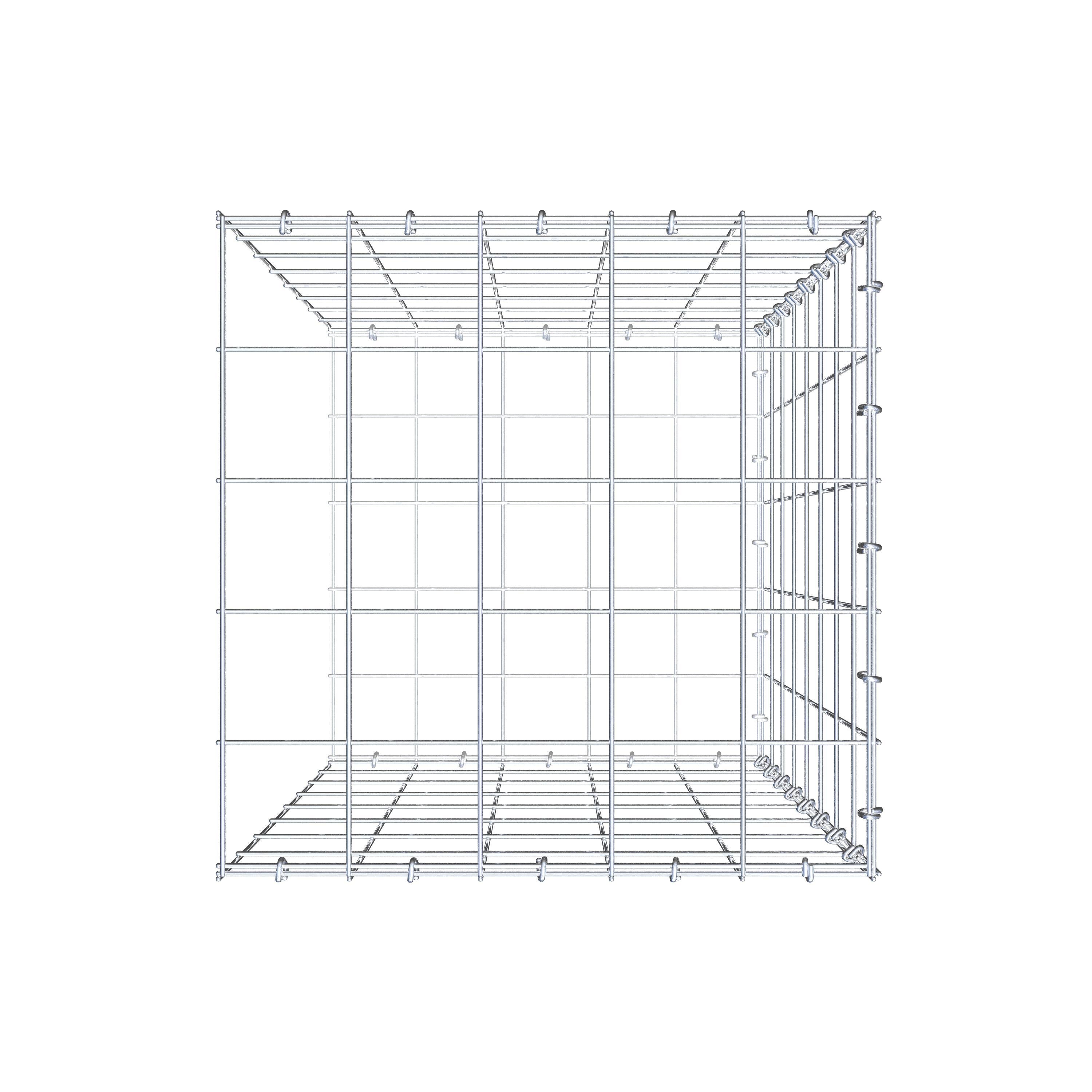 Pila adicional tipo 2 80 cm x 50 cm x 50 cm (L x A x P), malla 10 cm x 10 cm, anillo en C