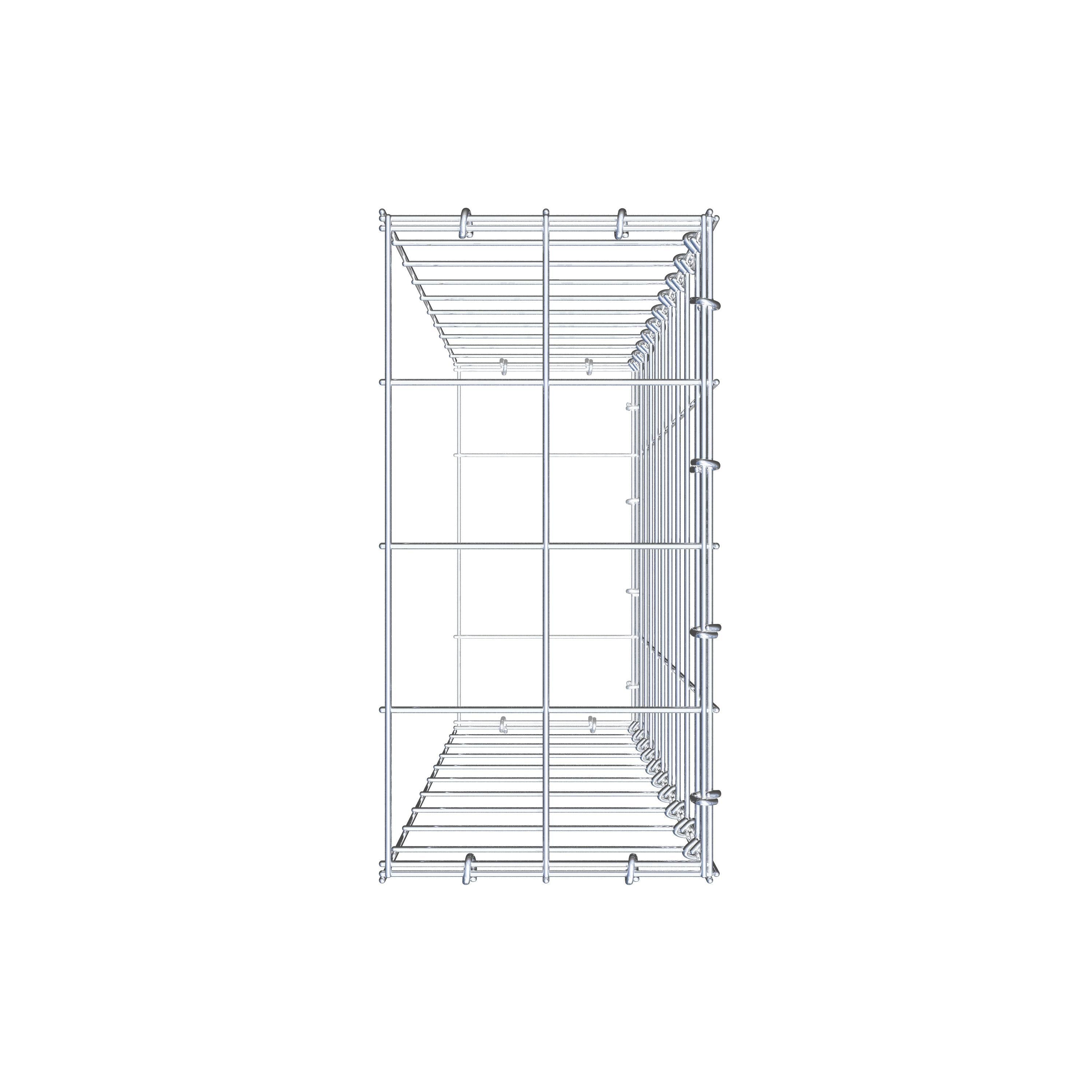 Gavión complementario de tipo 2 100 cm x 20 cm x 40 cm (L x A x P), malla 10 cm x 10 cm, anillo en C