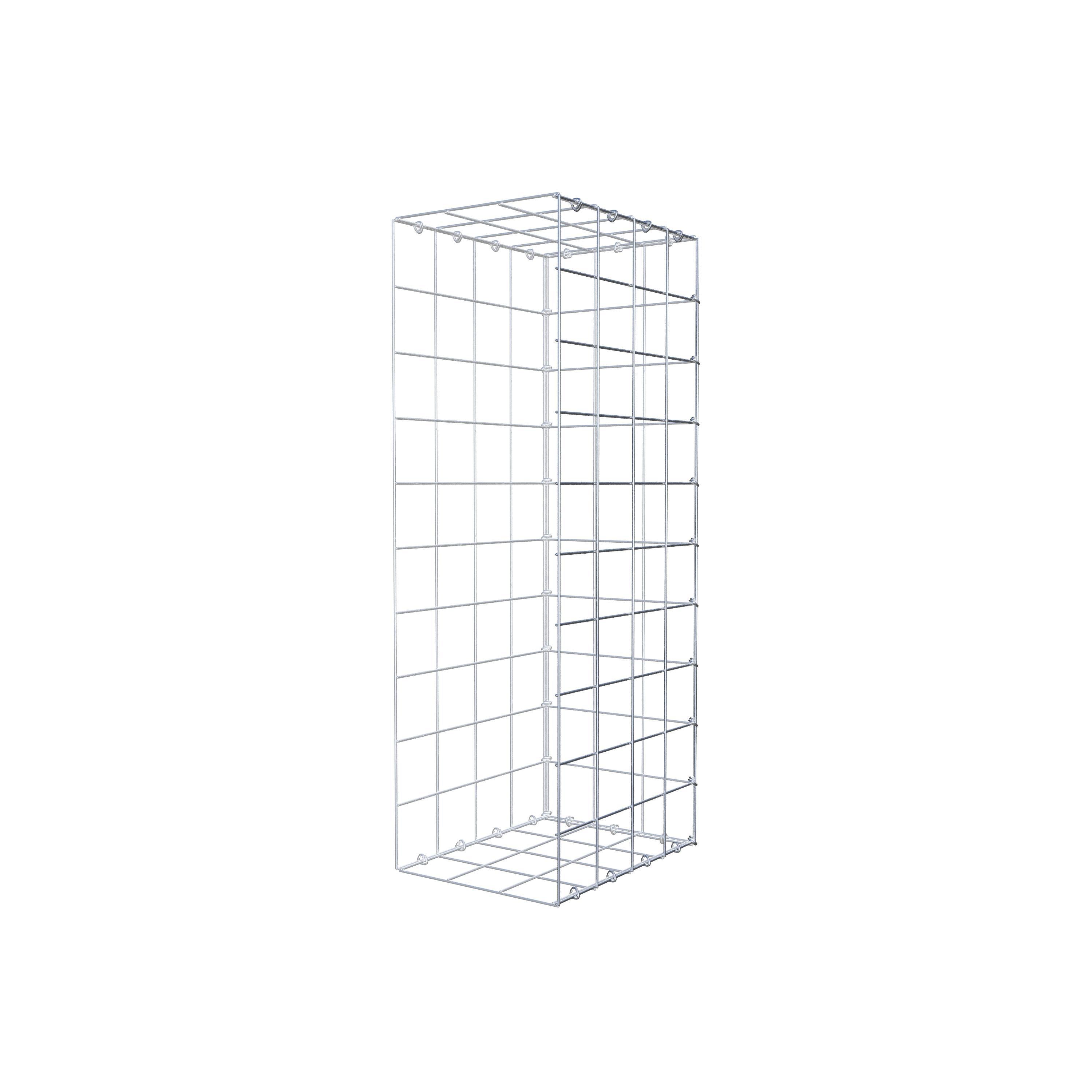 Typ 2 påbyggnadsgabion 100 cm x 40 cm x 30 cm (L x H x D), maskstorlek 10 cm x 10 cm, C-ring